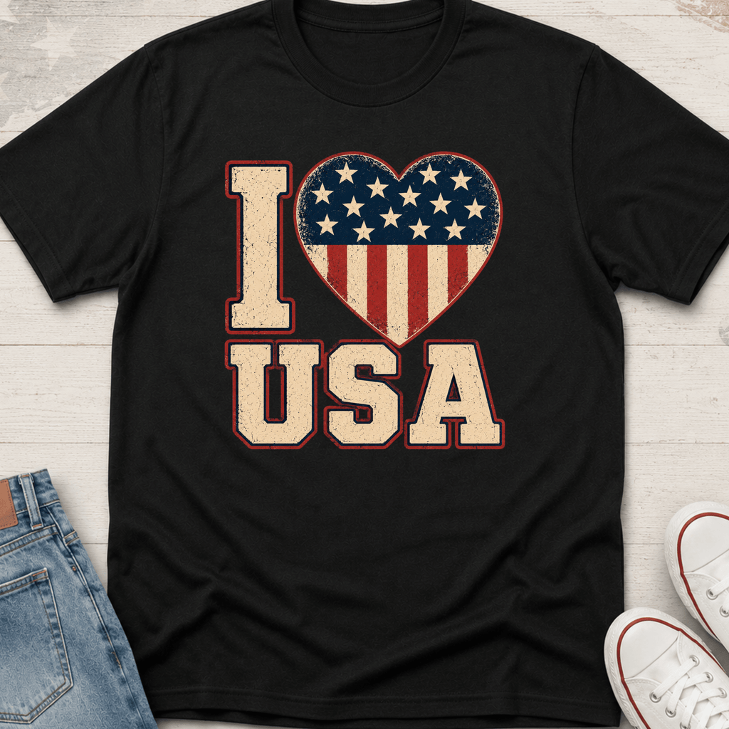 I Heart USA Patriotic T-Shirt