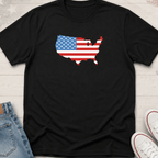 USA Map + Flag T-Shirt