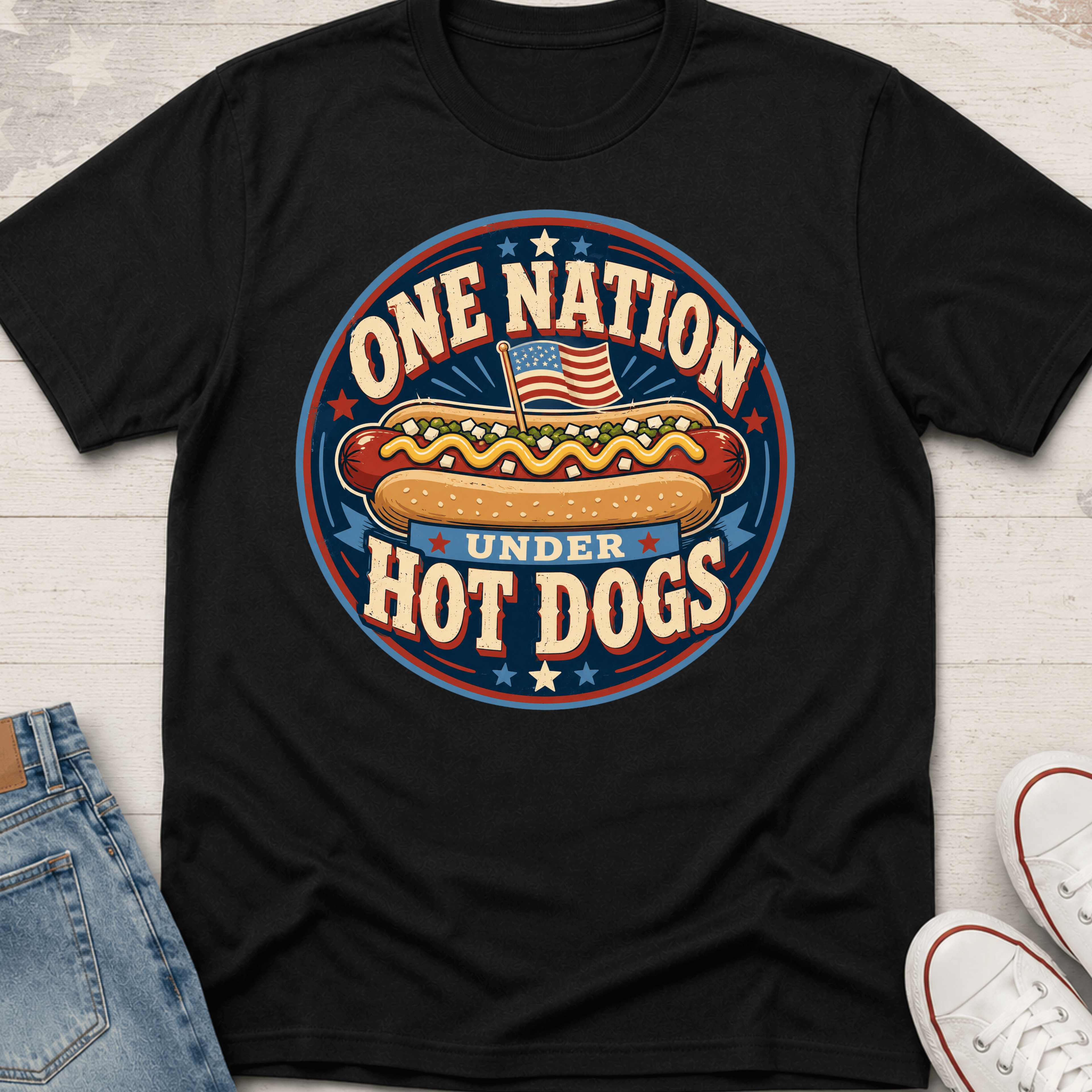 One Nation Under Hot Dog T-Shirt