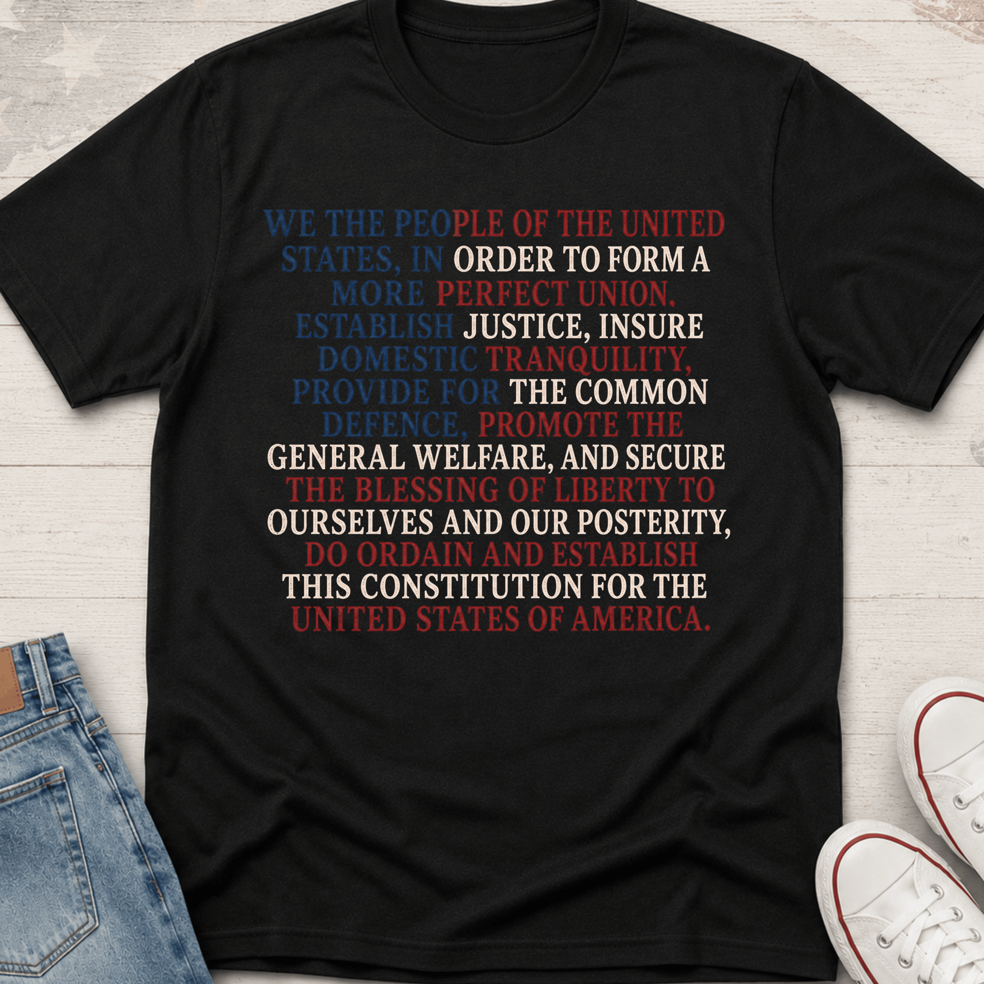 We The People Text T-Shirt