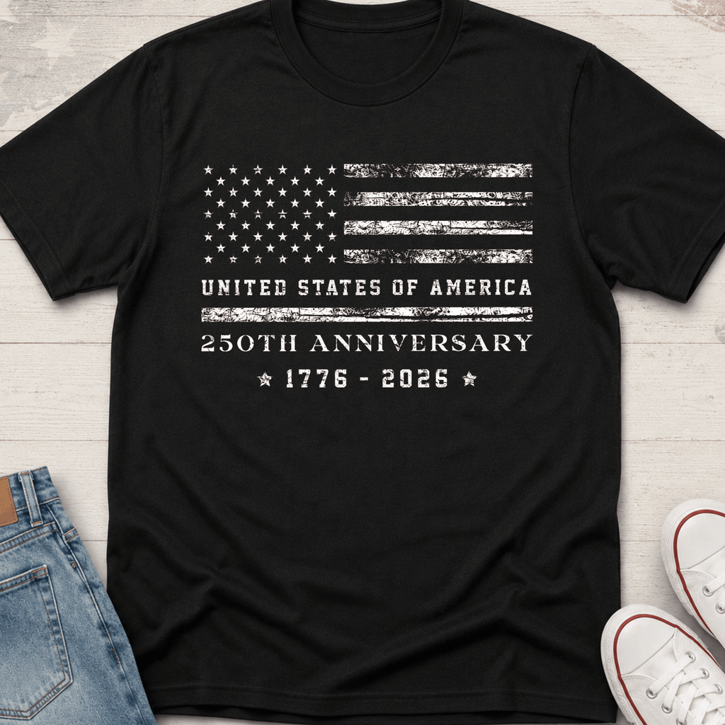 USA Flag Rustic T-Shirt