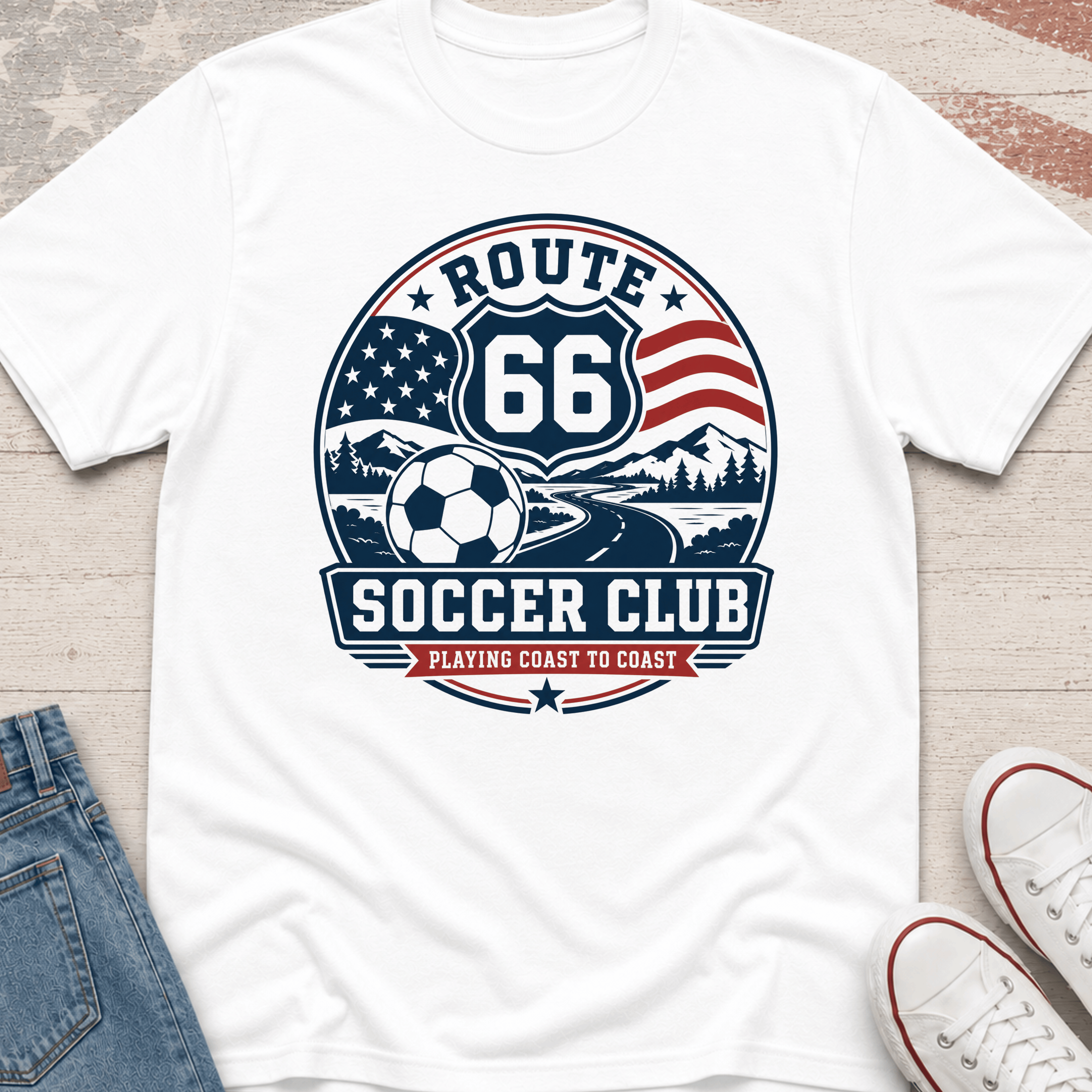 Route 66 Soccer T-Shirt