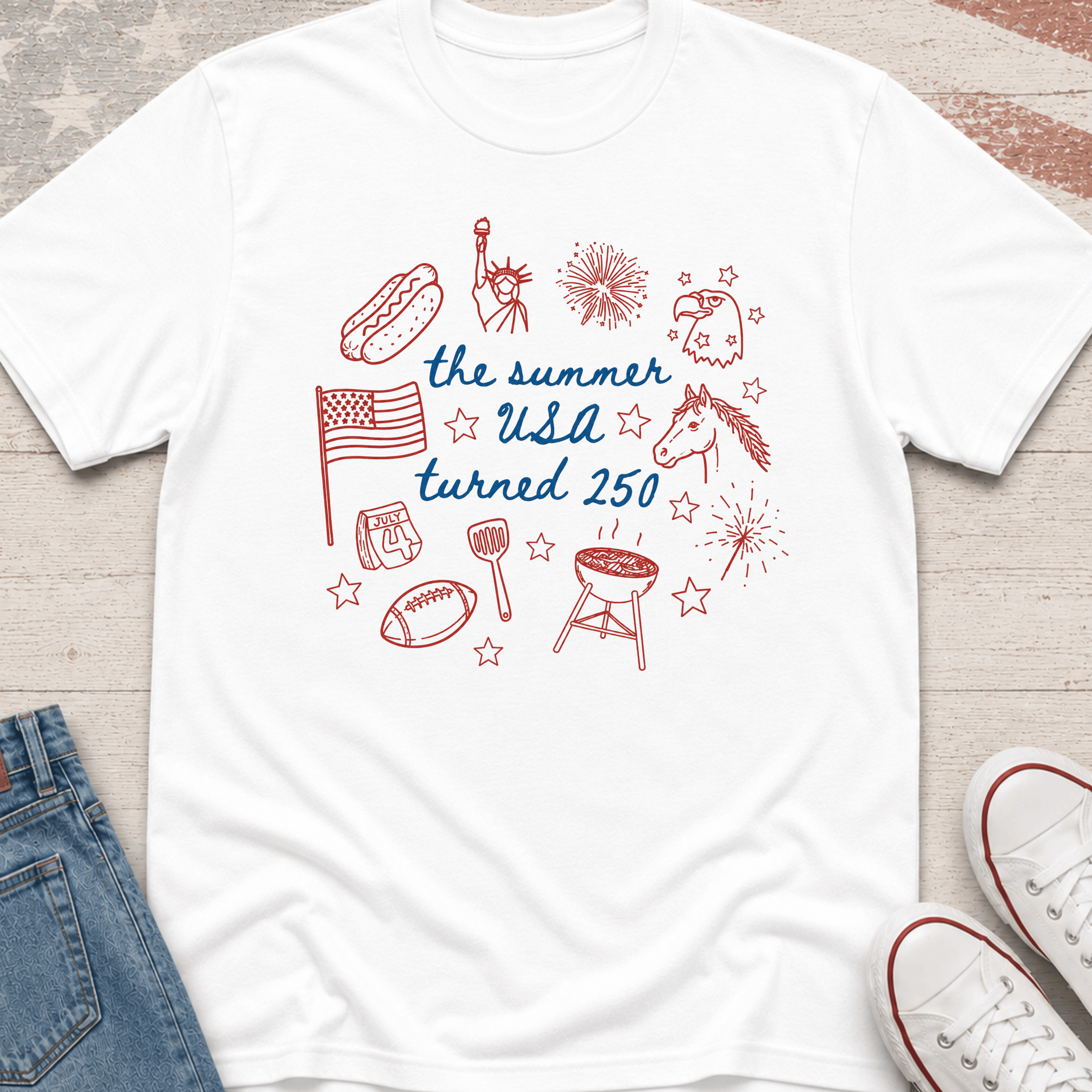 The Summer USA Turned 250 T-Shirt