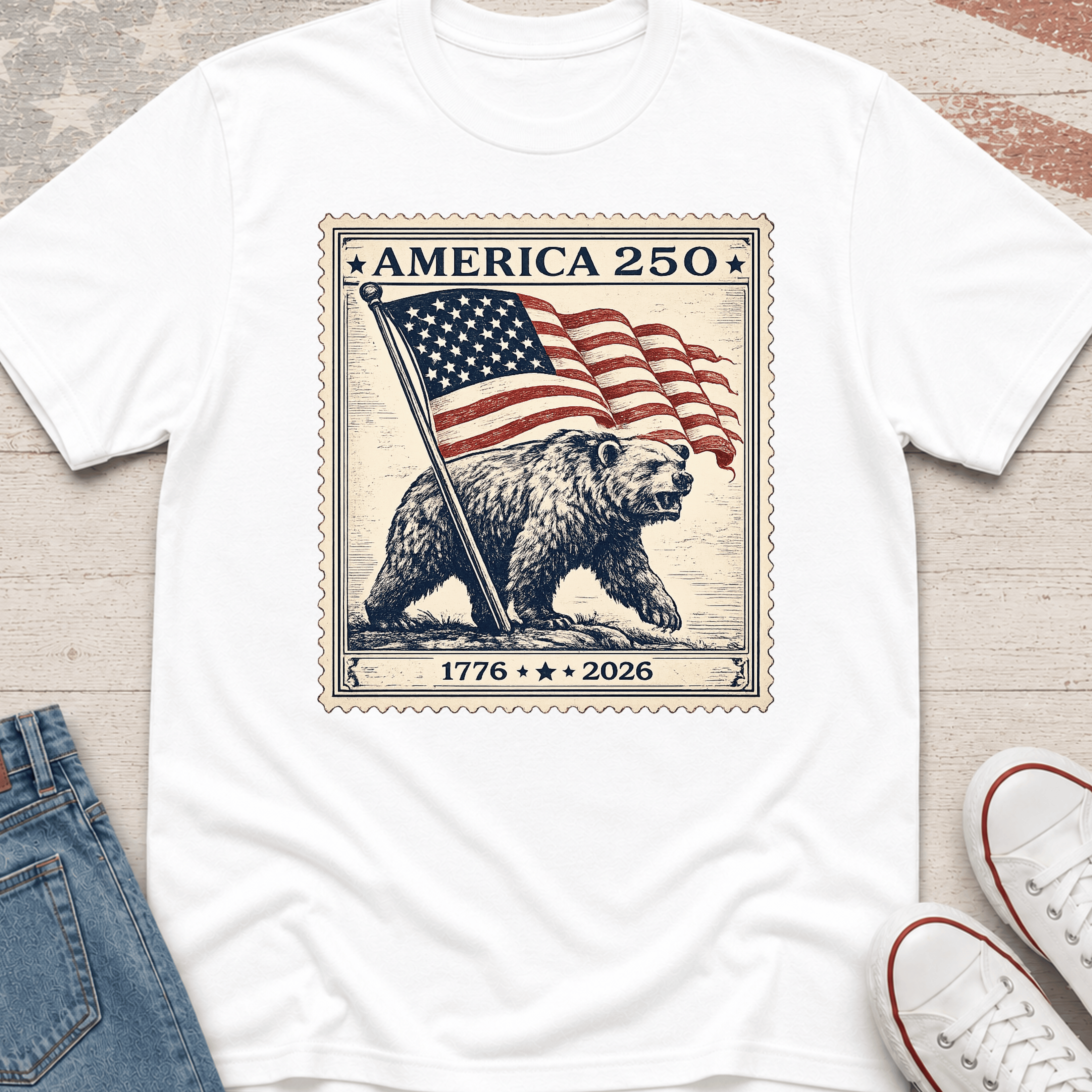 Bear Flag Stamp T-Shirt