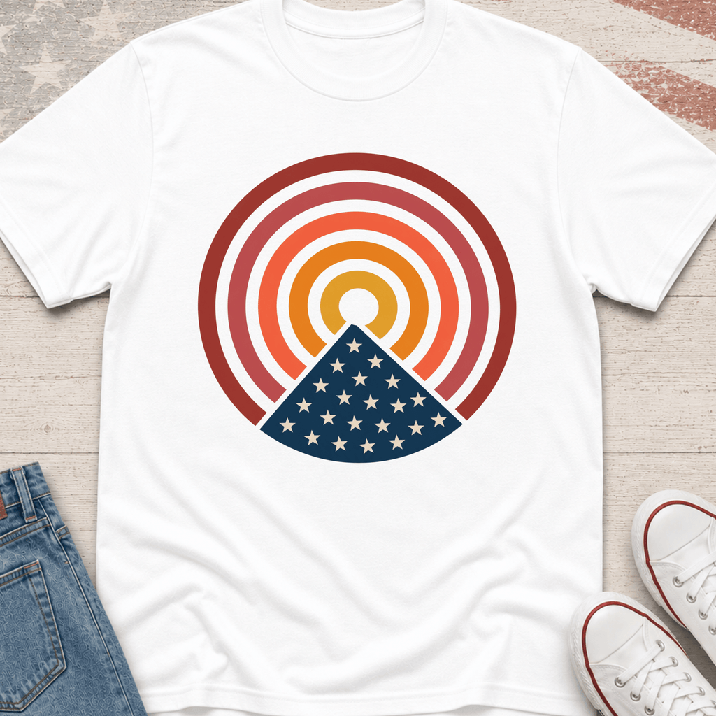 American Flag Sunset T-Shirt