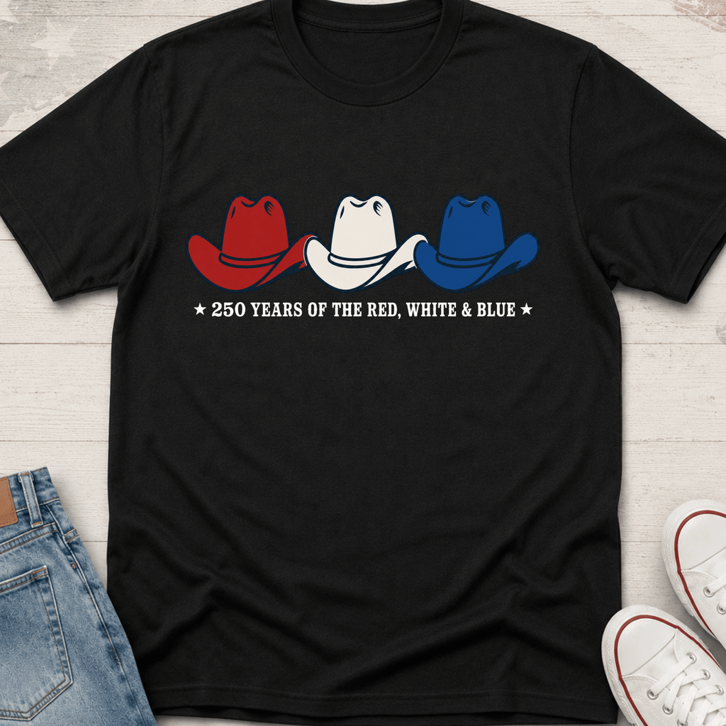 250 Tricolor Cowboy Hats T-Shirt