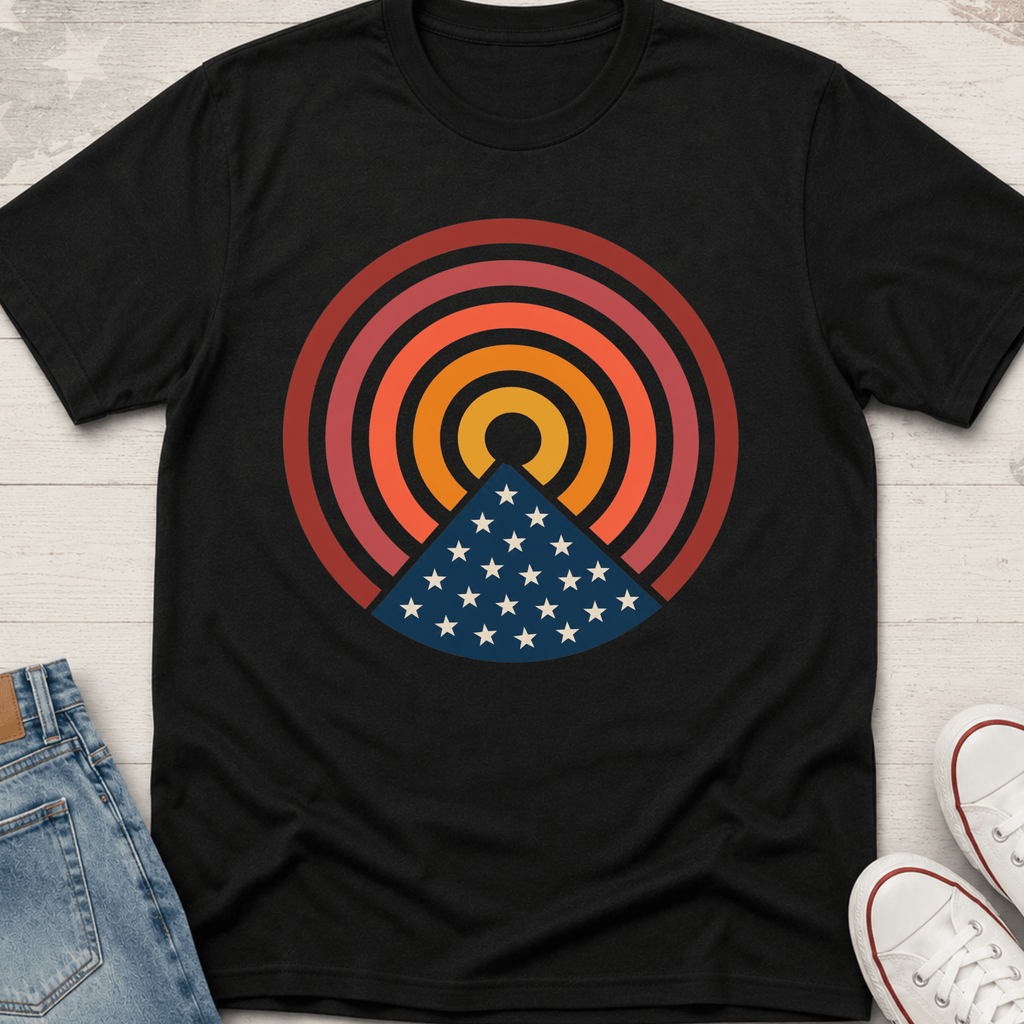 American Flag Sunset T-Shirt