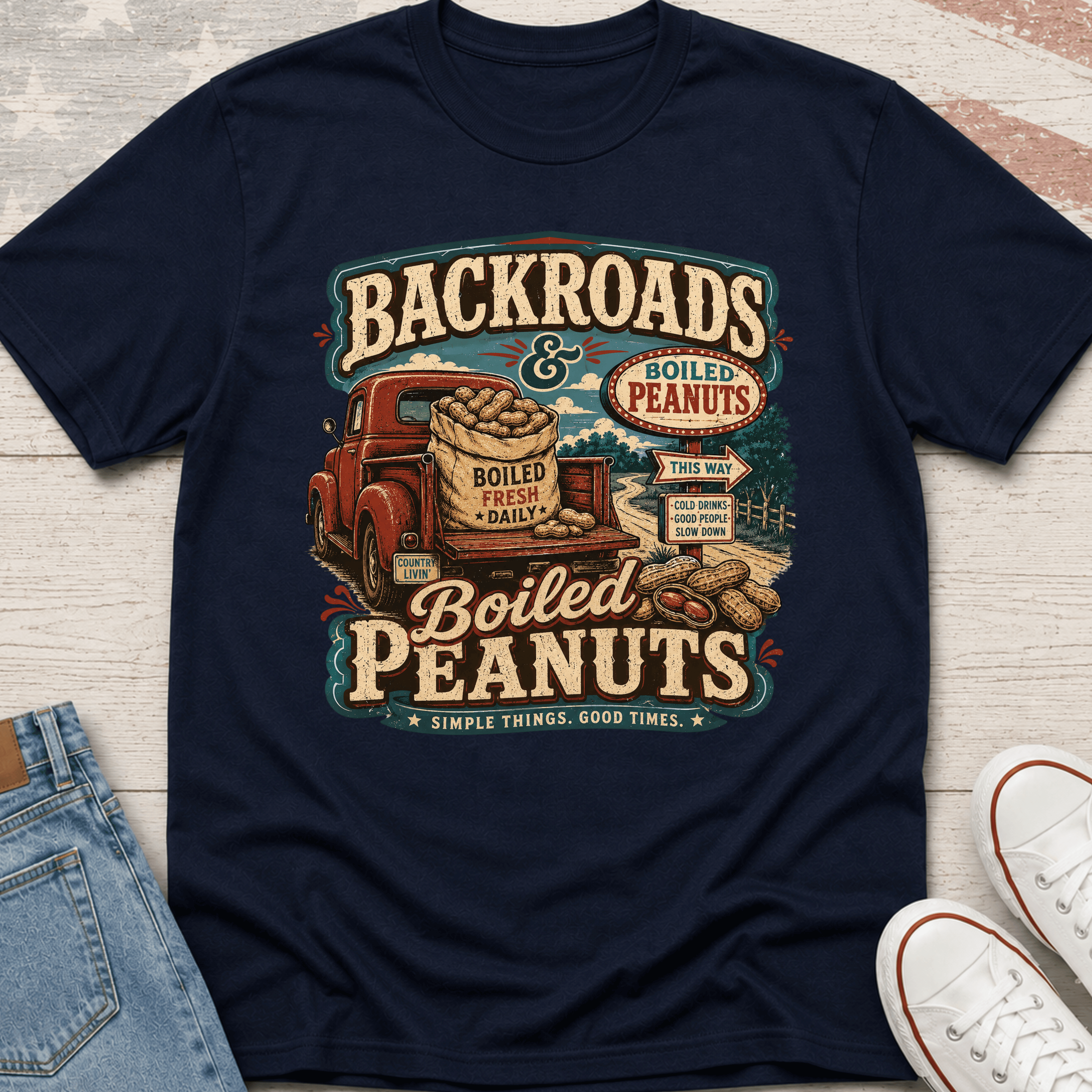 Back Roads & Boiled Peanuts T-Shirt