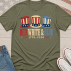 Red White & Blue Top Hats T-Shirt
