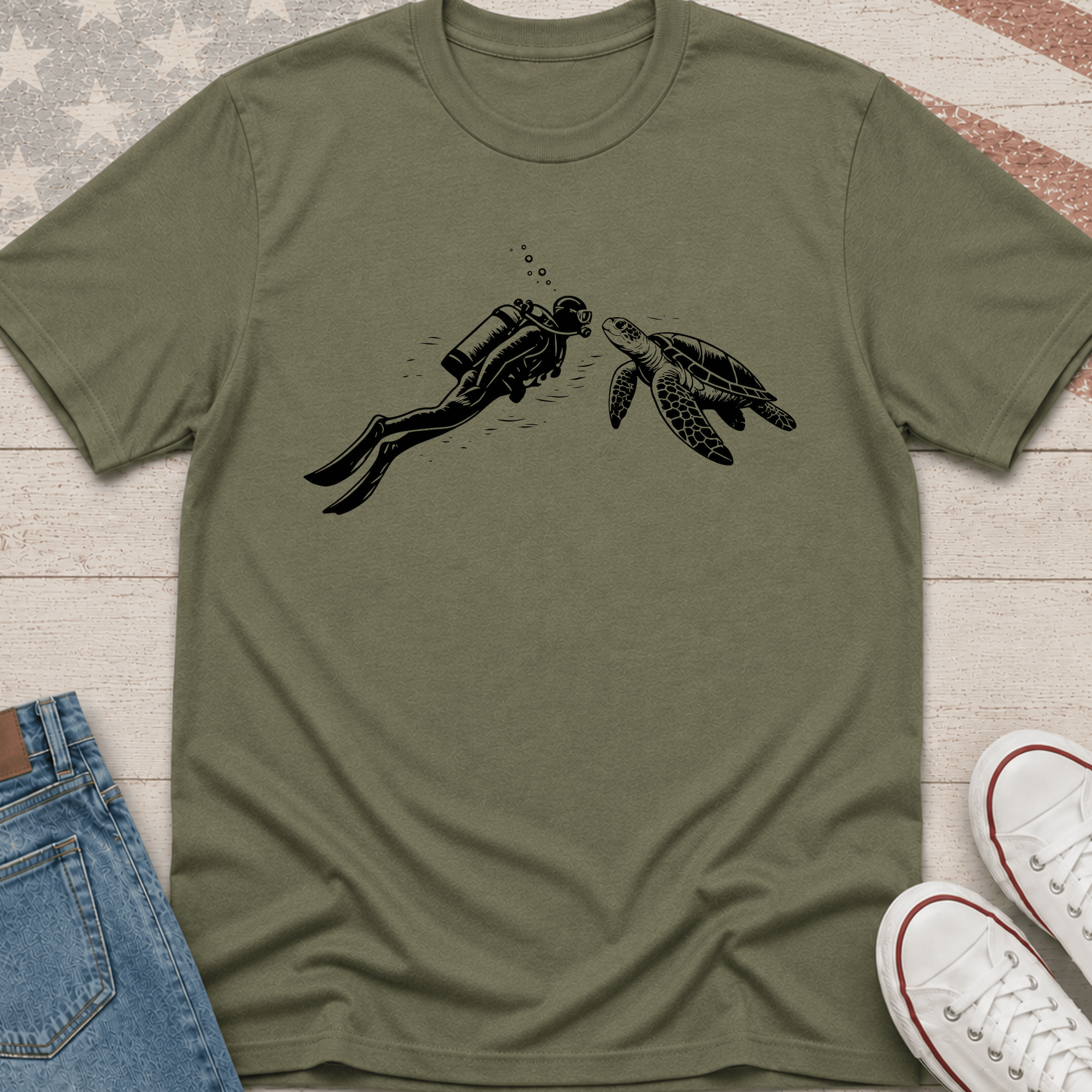 Diver & Turtle T-Shirt