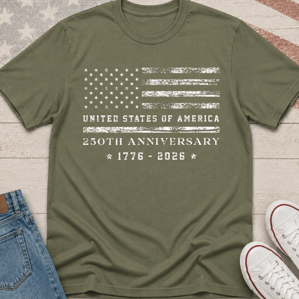 USA Flag Rustic T-Shirt