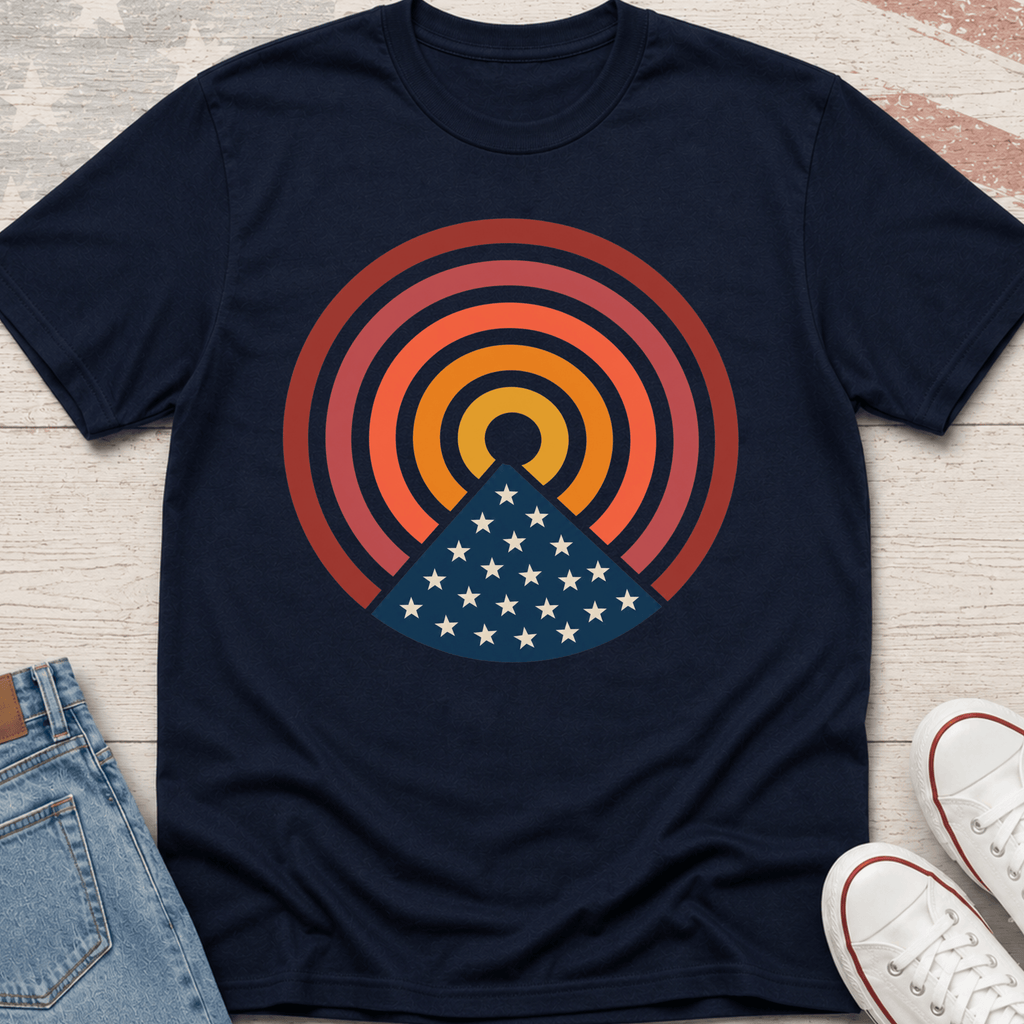 American Flag Sunset T-Shirt
