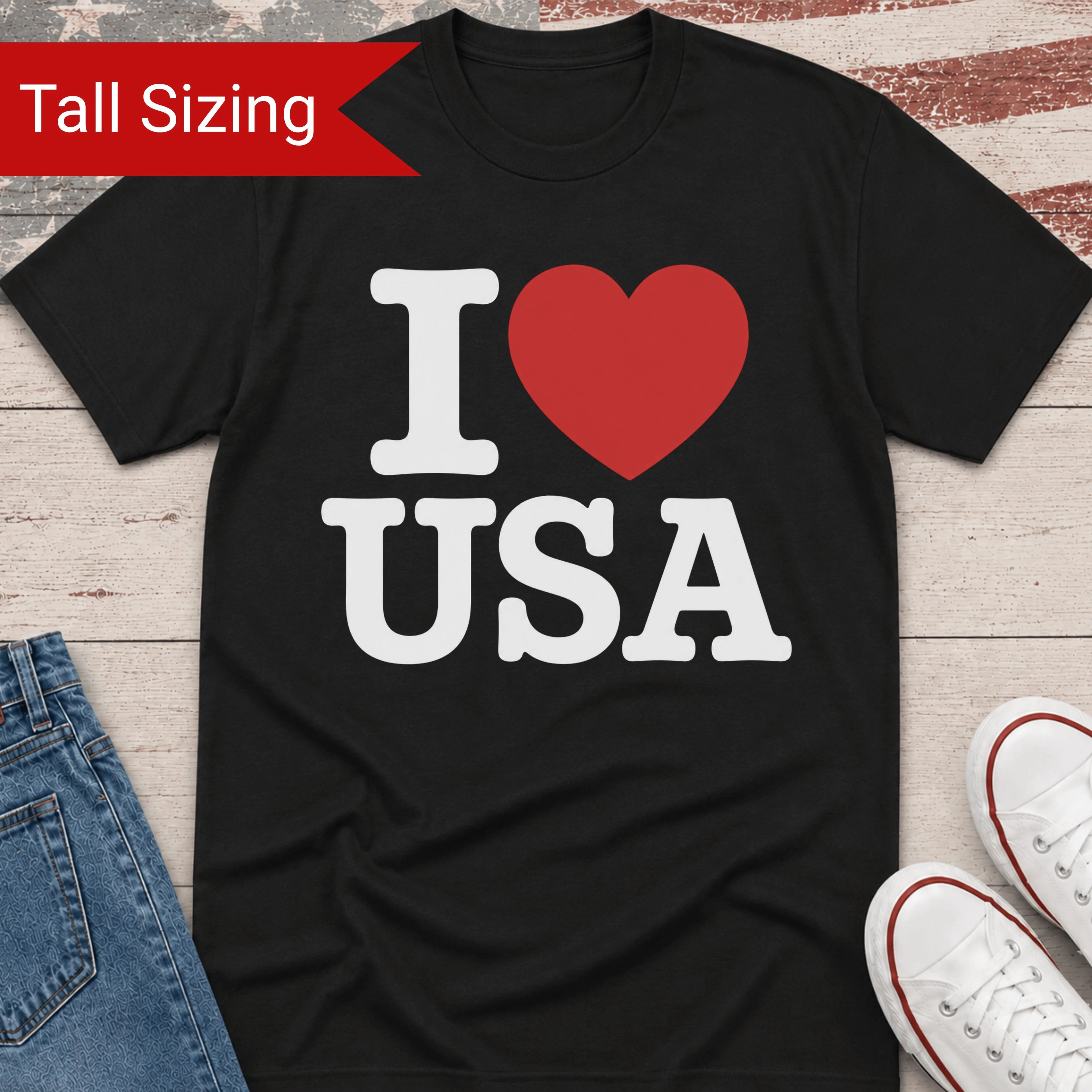 I Heart USA TALL Shirt