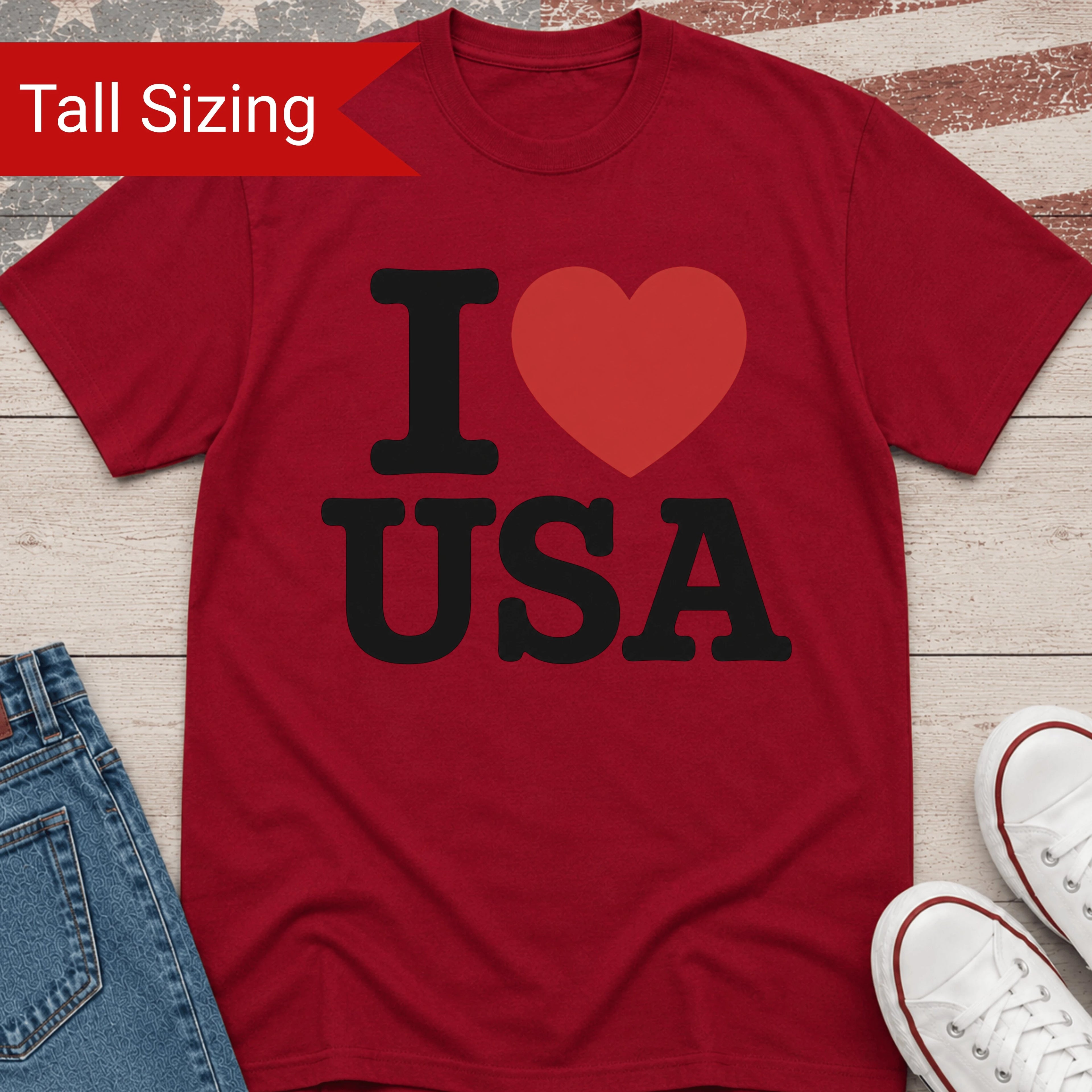 I Heart USA TALL Shirt