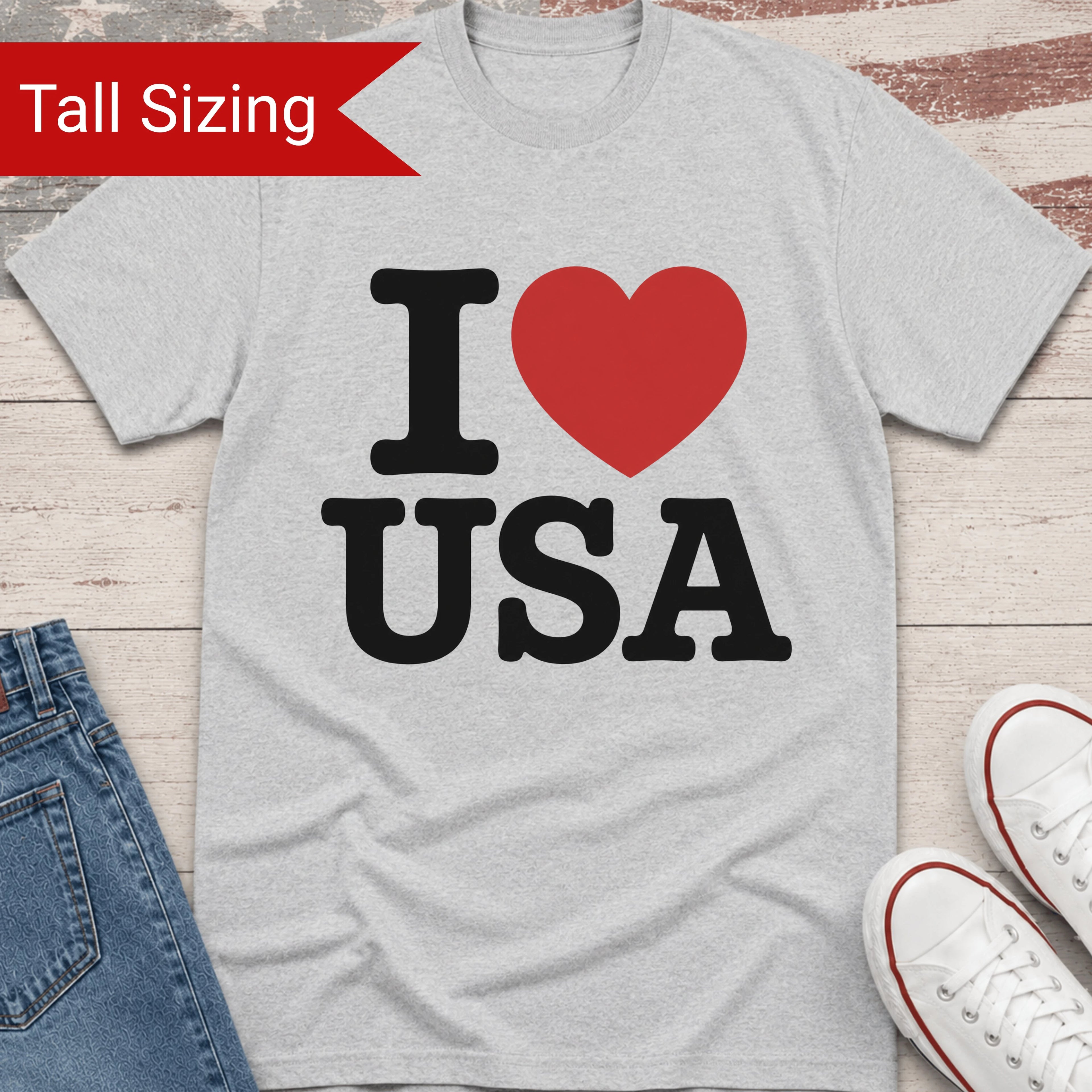 I Heart USA TALL Shirt