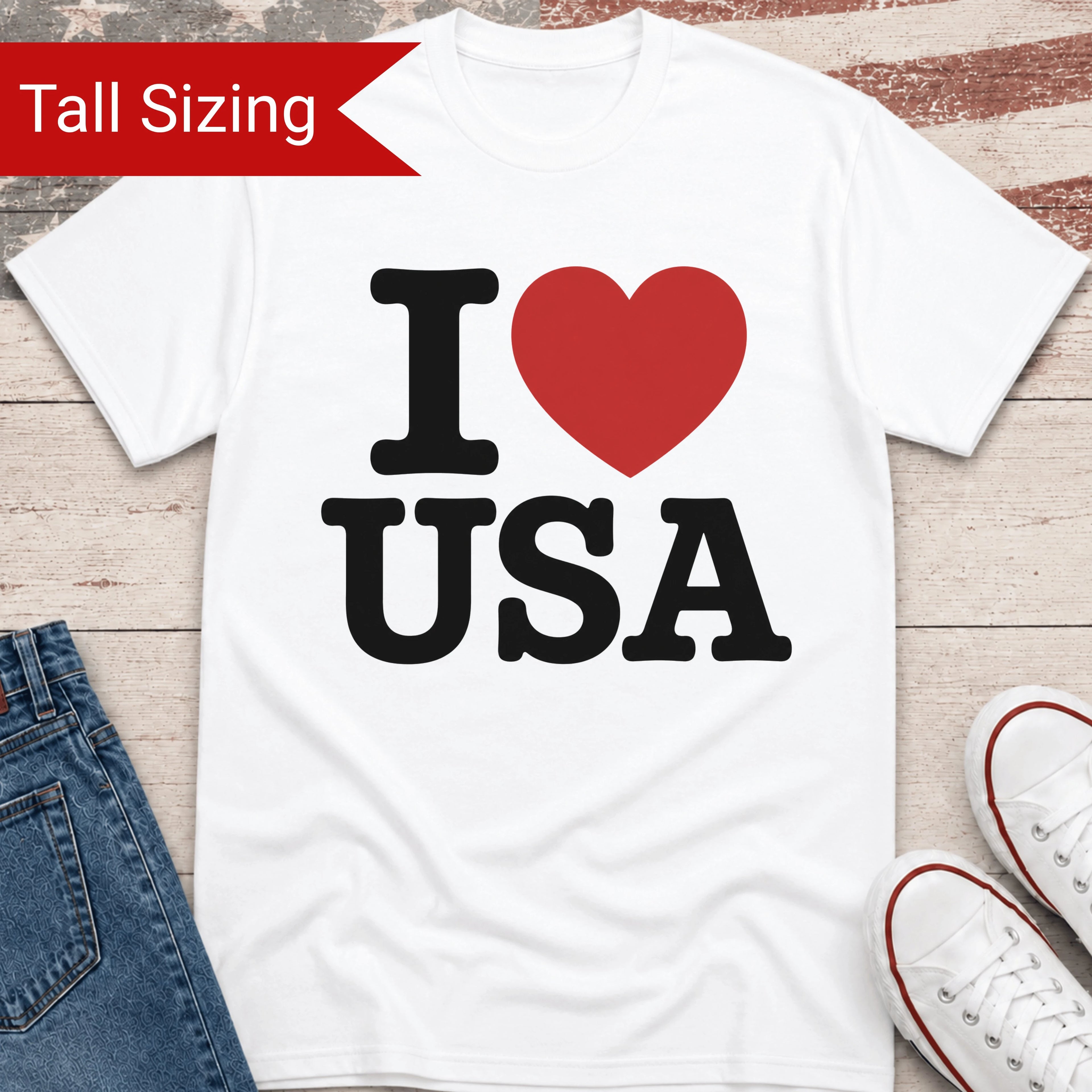 I Heart USA TALL Shirt