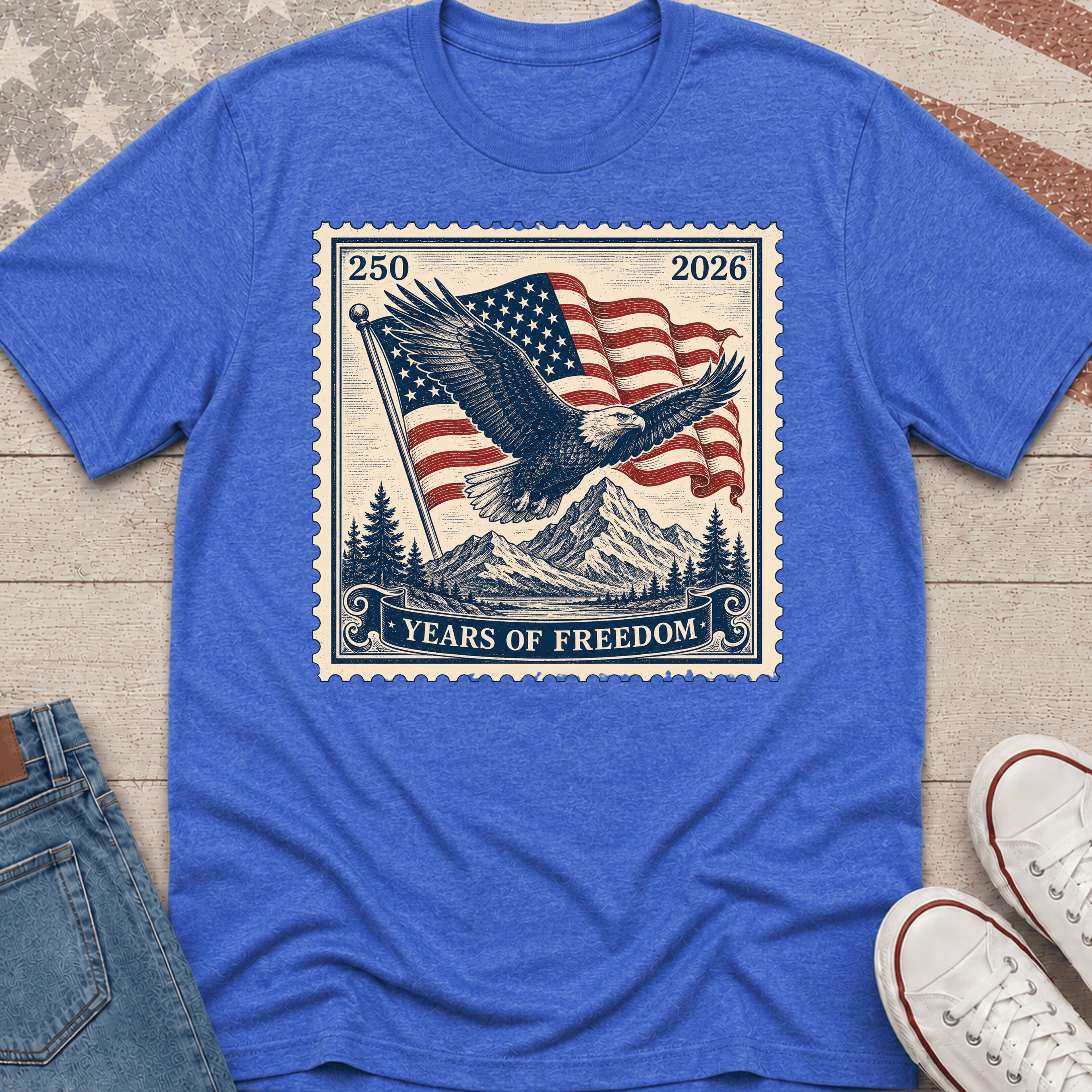 Eagle Flag Stamp T-Shirt