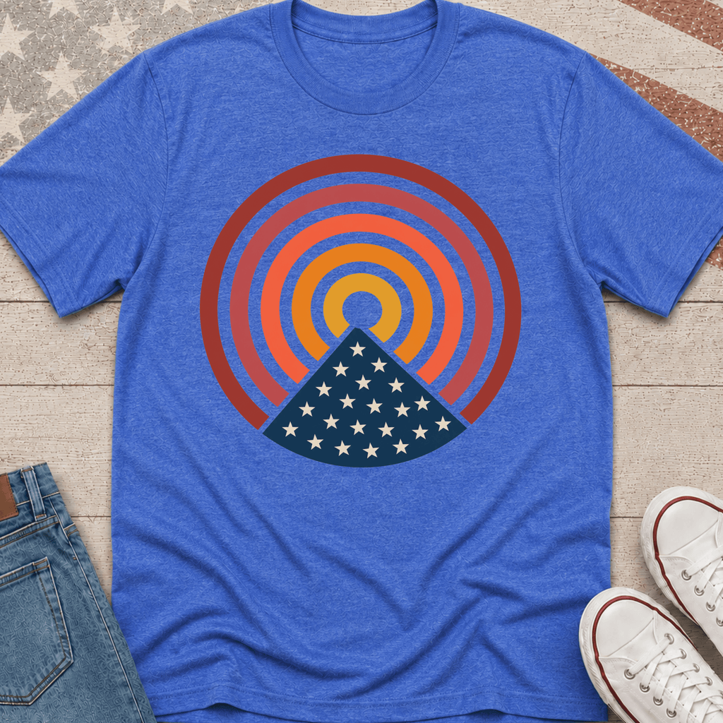 American Flag Sunset T-Shirt