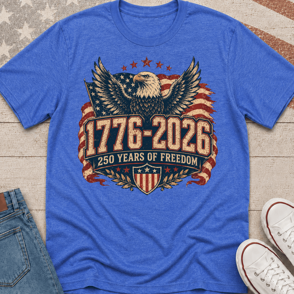 250 Years of Freedom with Bold Eagle T-Shirt