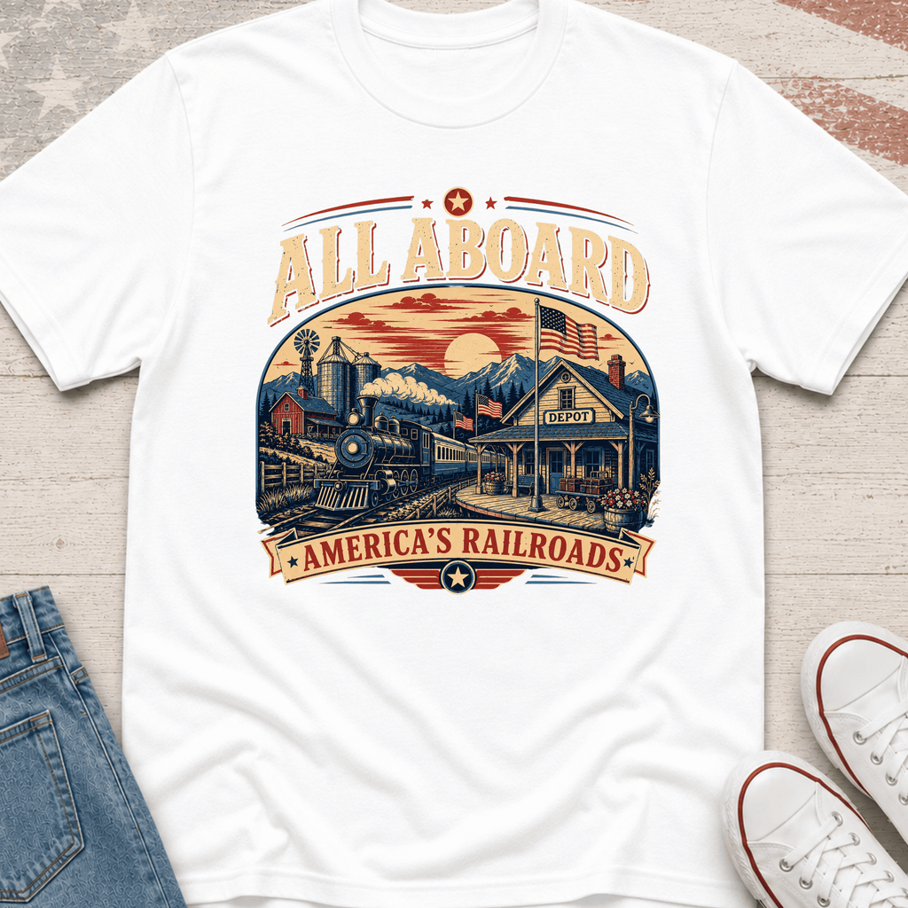 All Aboard America's Railroad T-Shirt