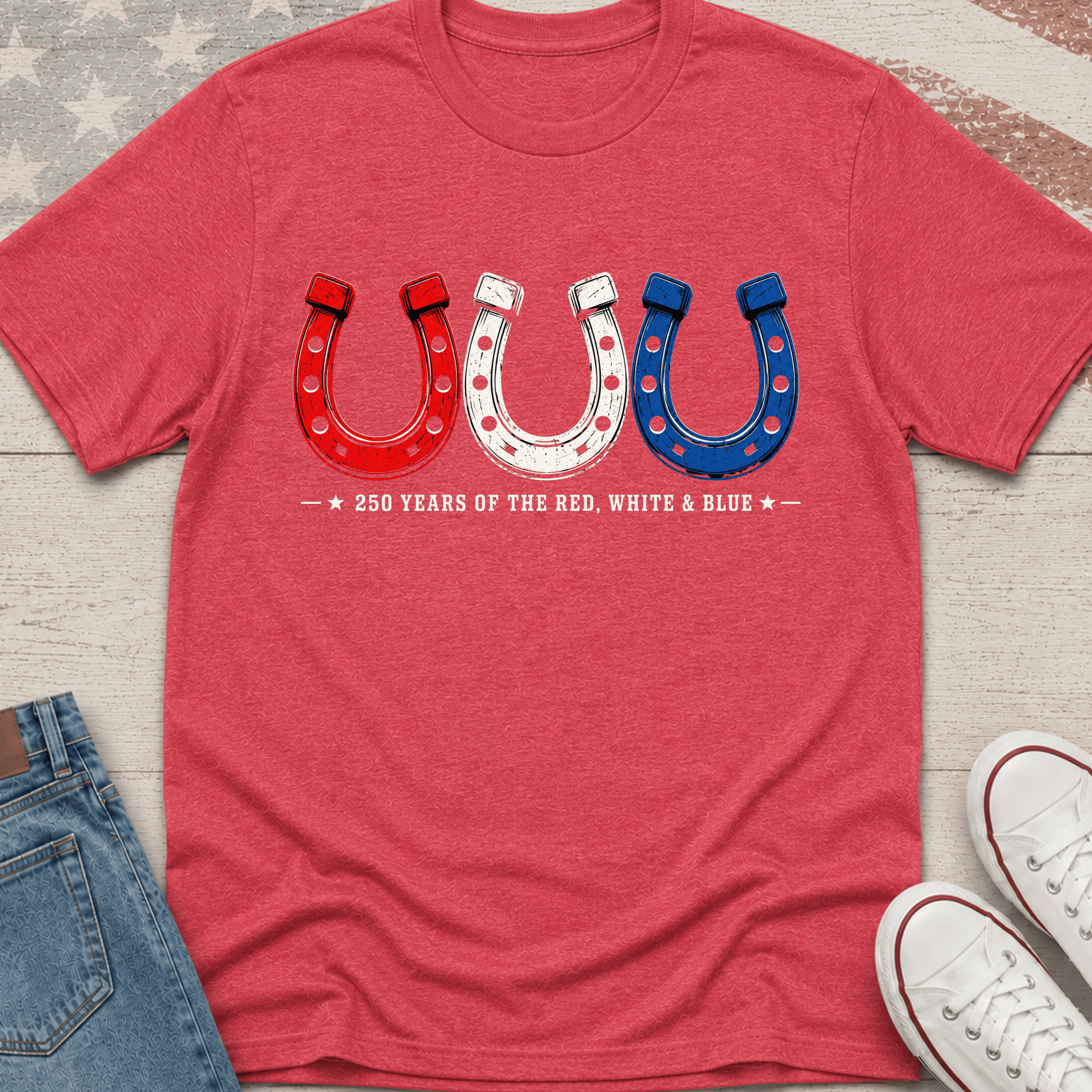 Tricolor Horse Shoes T-Shirt