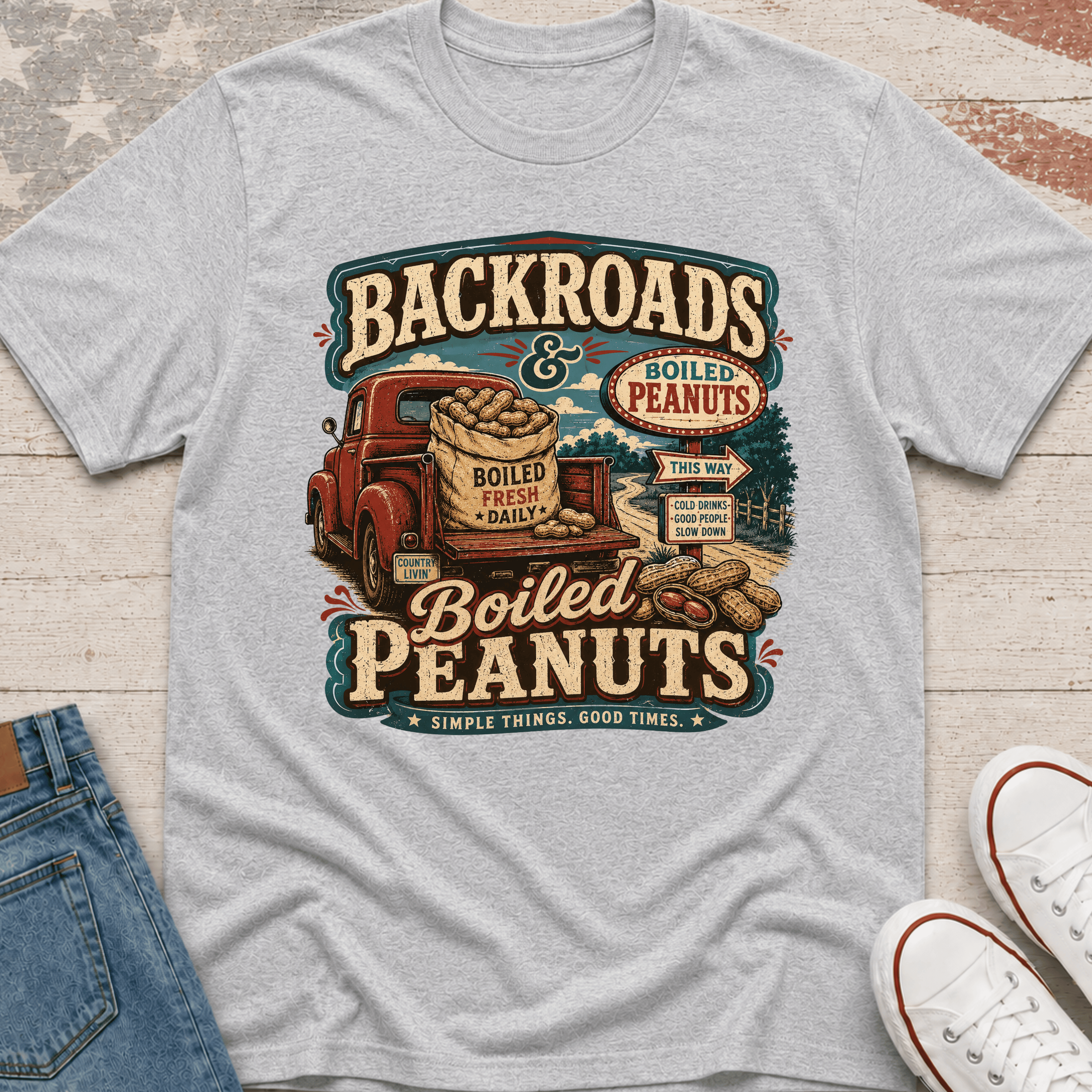 Back Roads & Boiled Peanuts T-Shirt