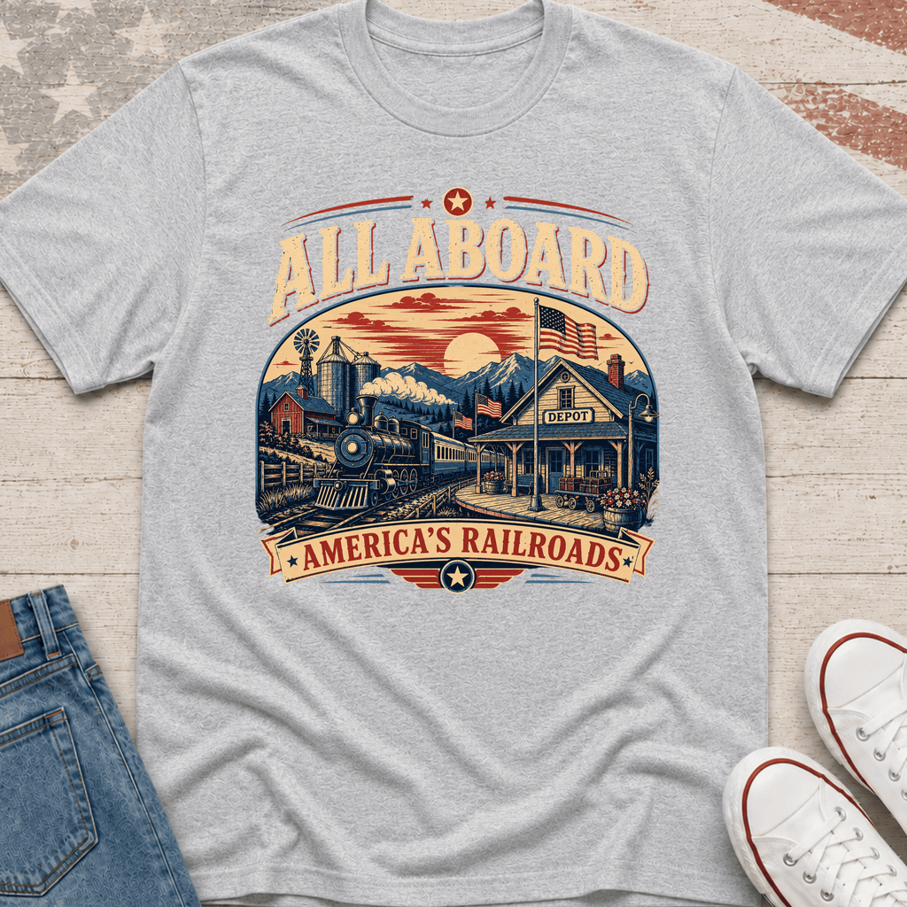 All Aboard America's Railroad T-Shirt