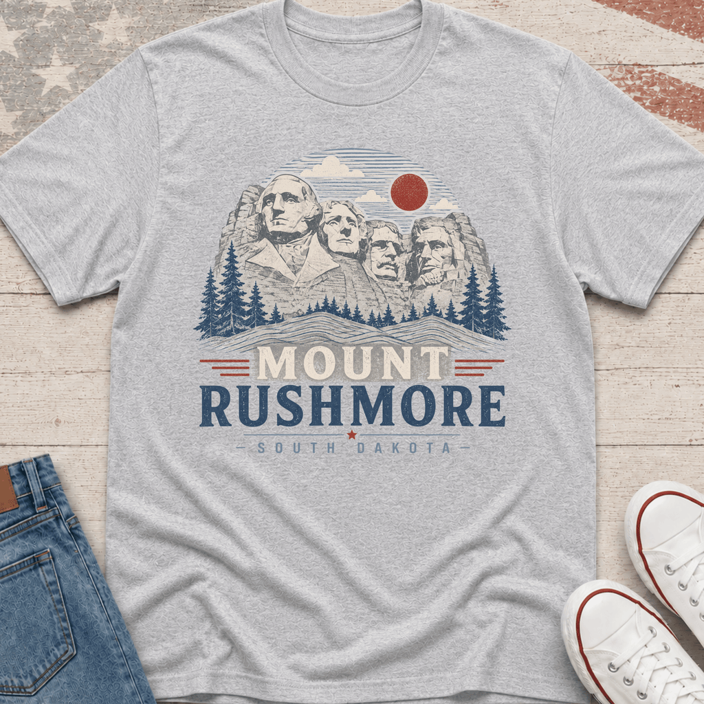 Mount Rushmore Blue T-Shirt