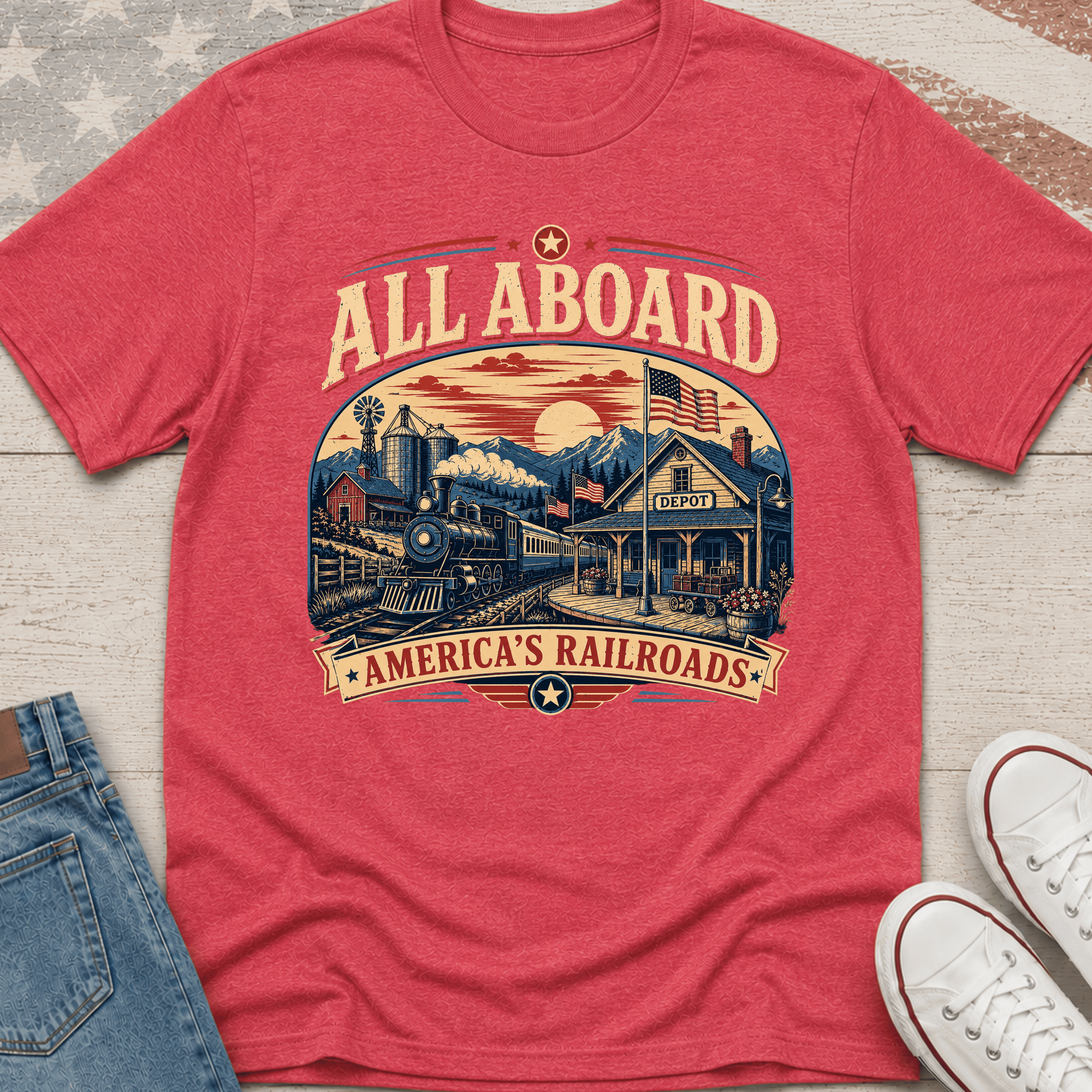 All Aboard America's Railroad T-Shirt