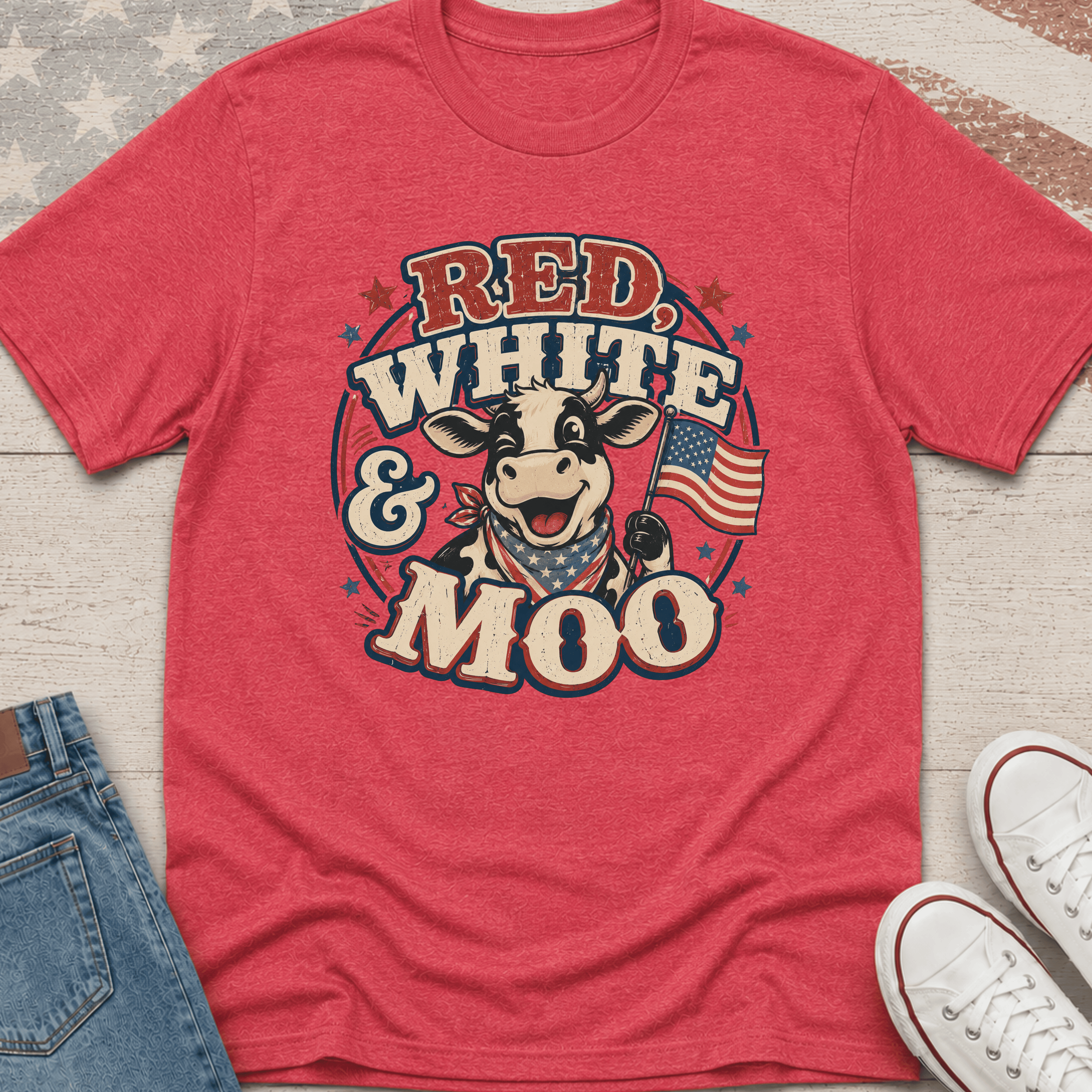 Red, White & Moo T-Shirt