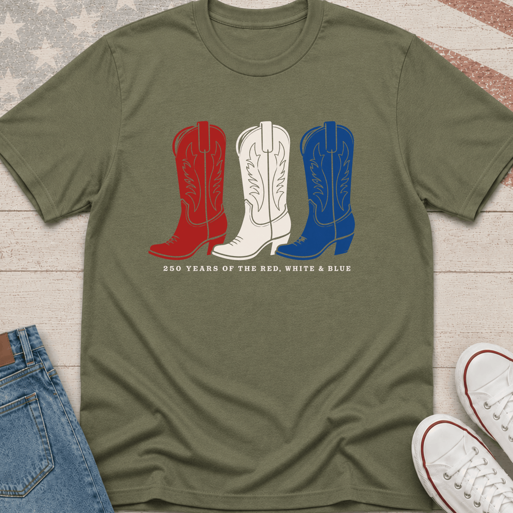 Tricolor Cowboy Boots T-Shirt