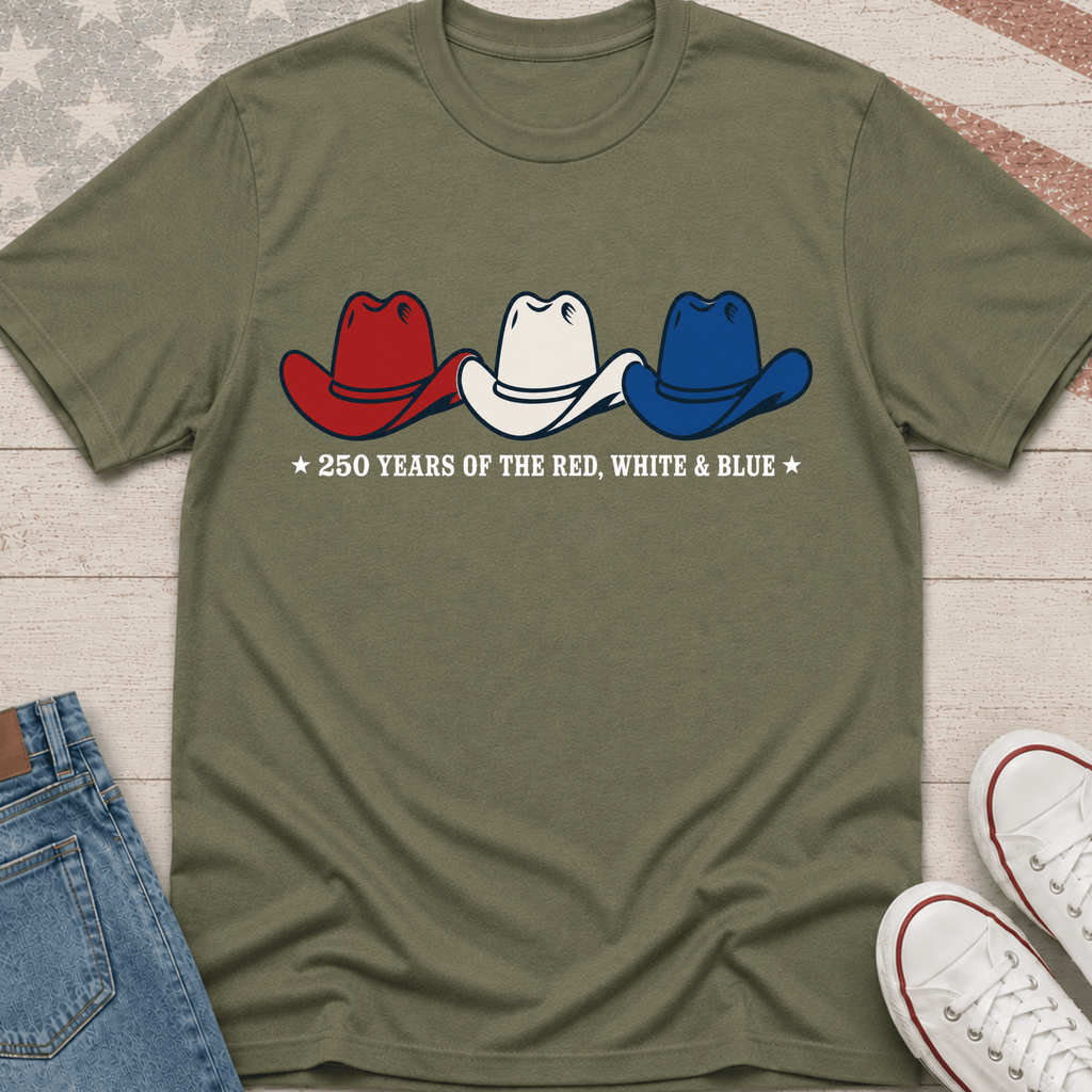 250 Tricolor Cowboy Hats T-Shirt