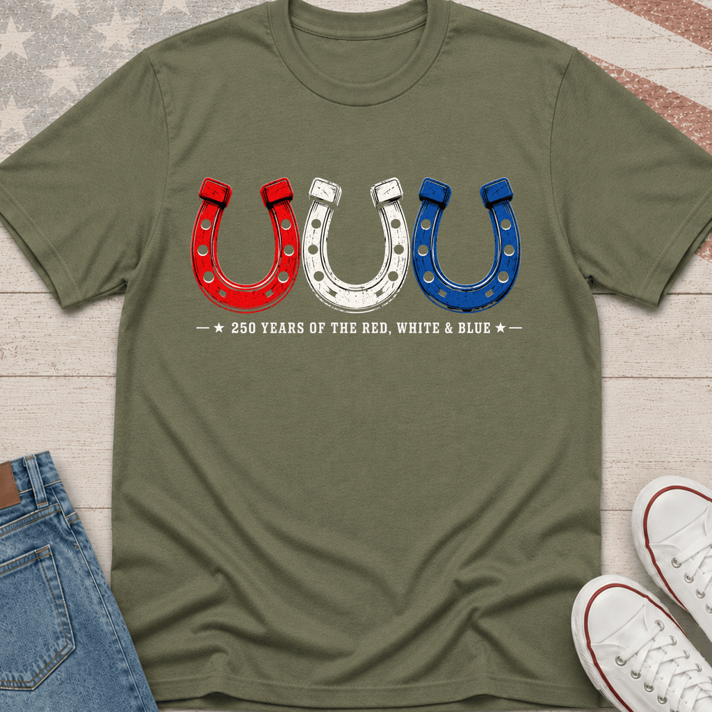 Tricolor Horse Shoes T-Shirt