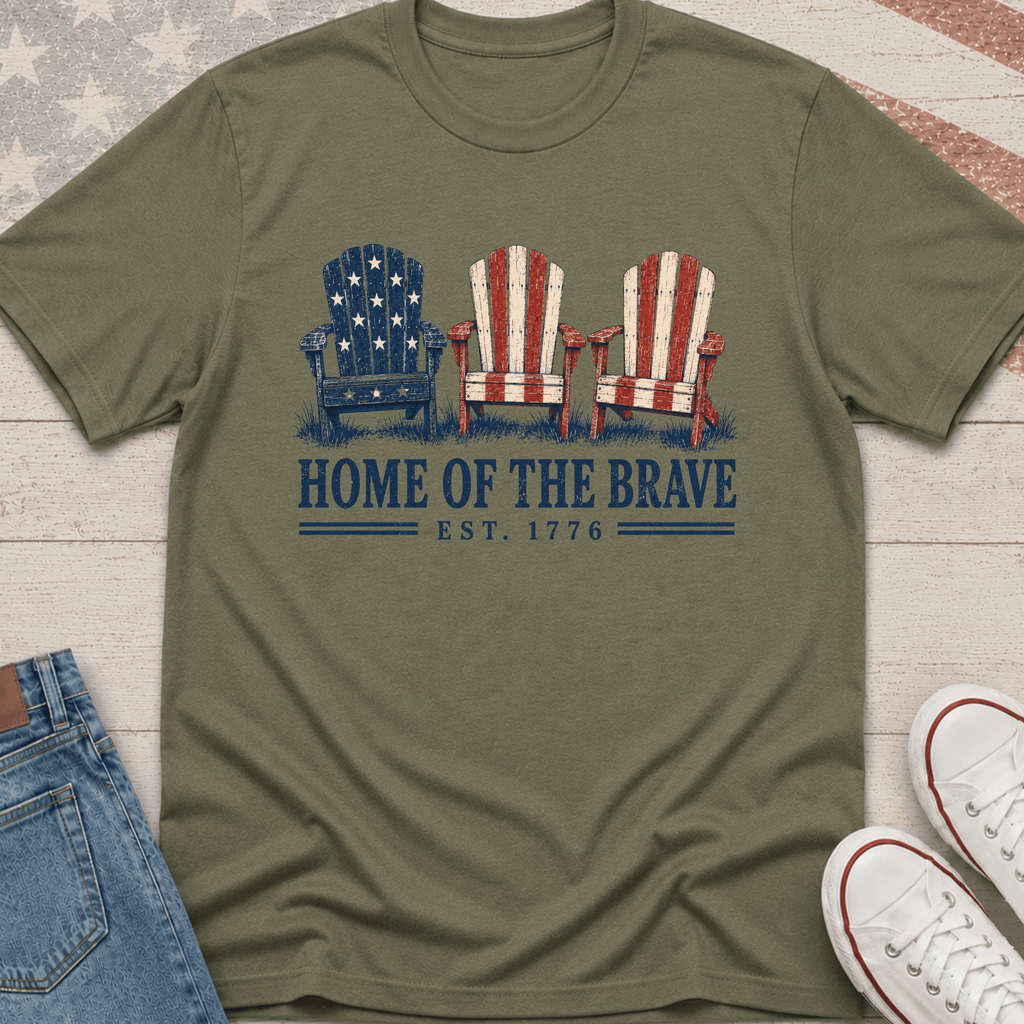 Home of the Brave Lawn Chairs T-Shirt