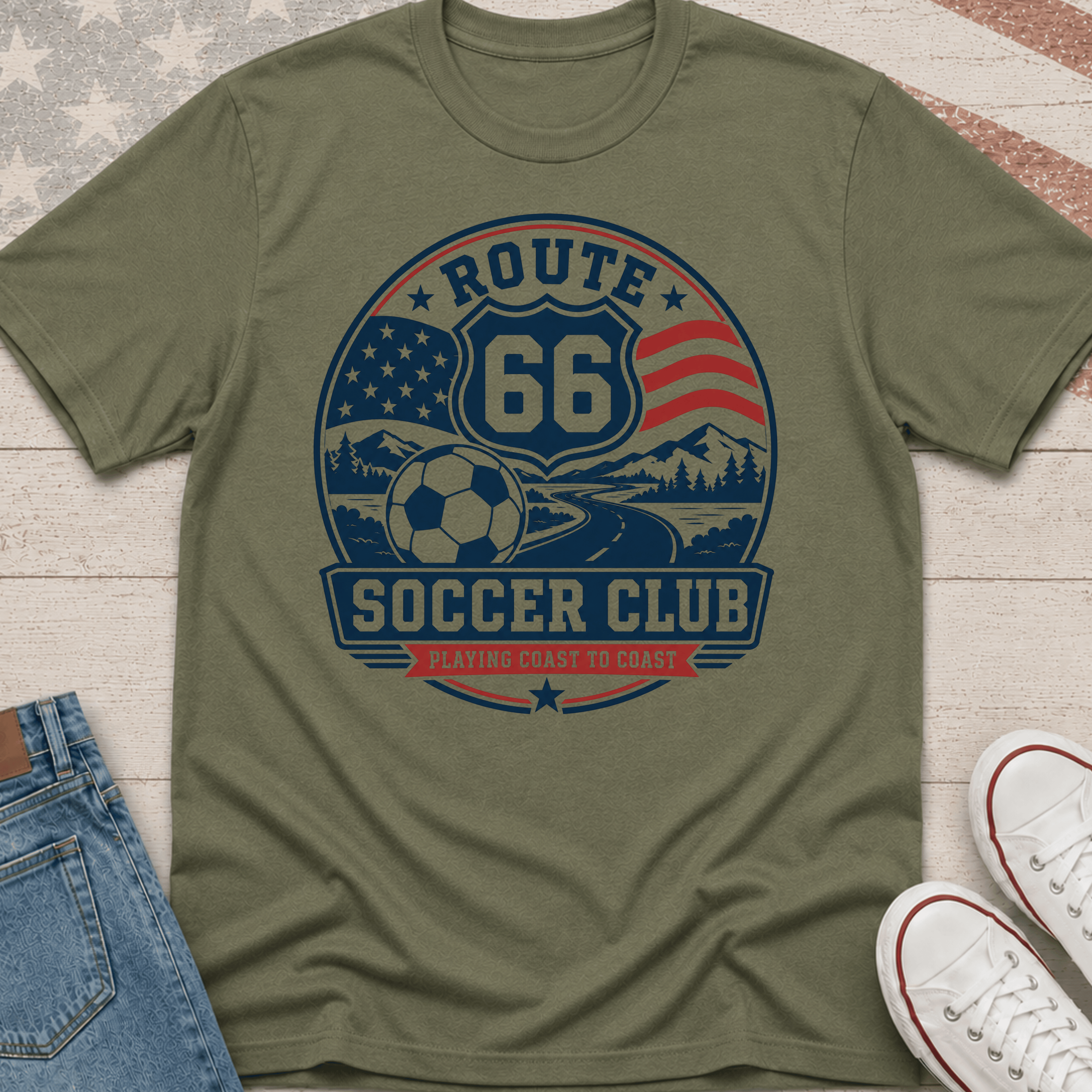 Route 66 Soccer T-Shirt