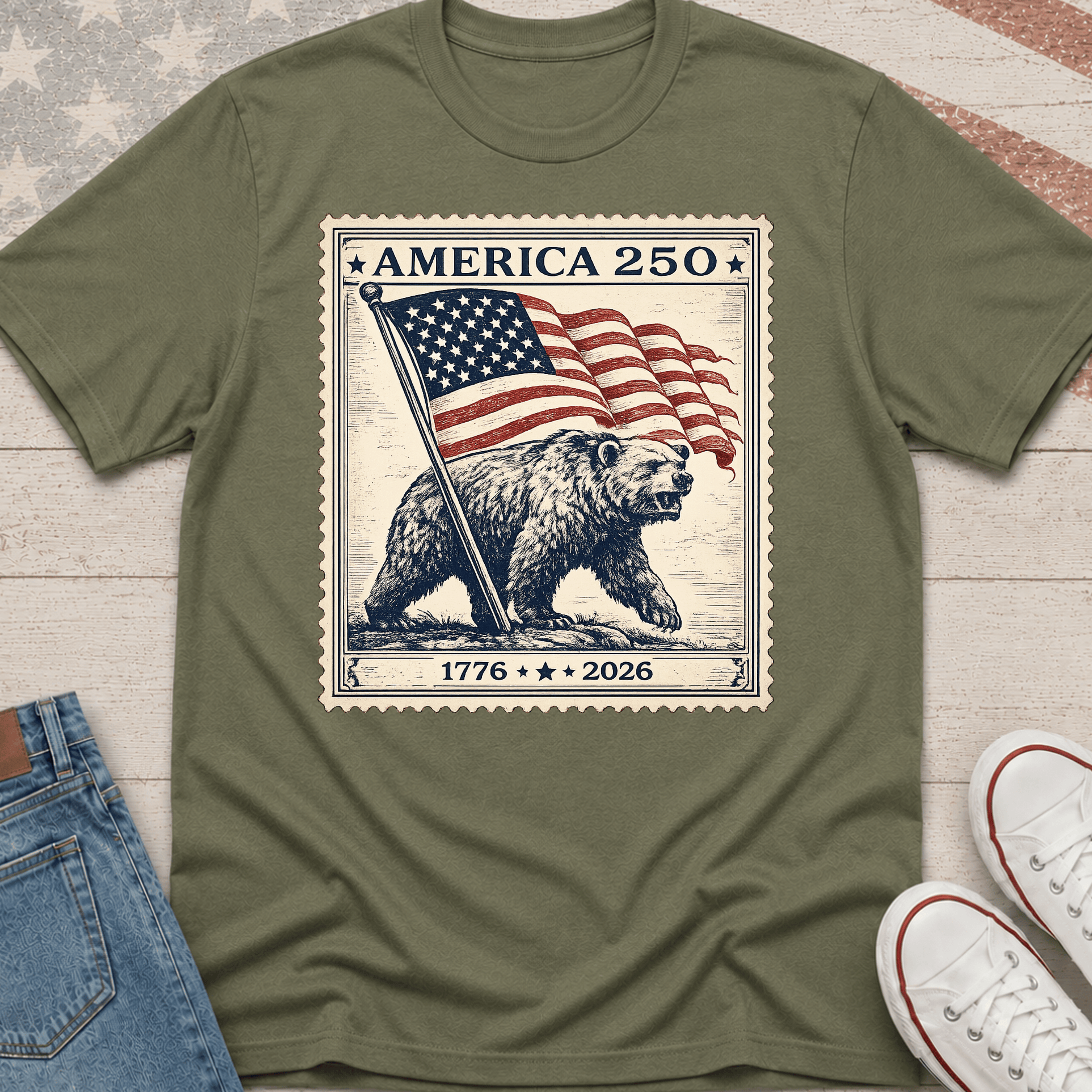 Bear Flag Stamp T-Shirt
