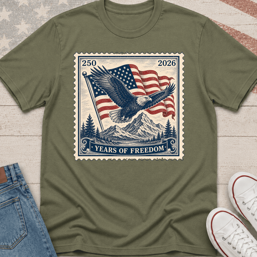 Eagle Flag Stamp T-Shirt