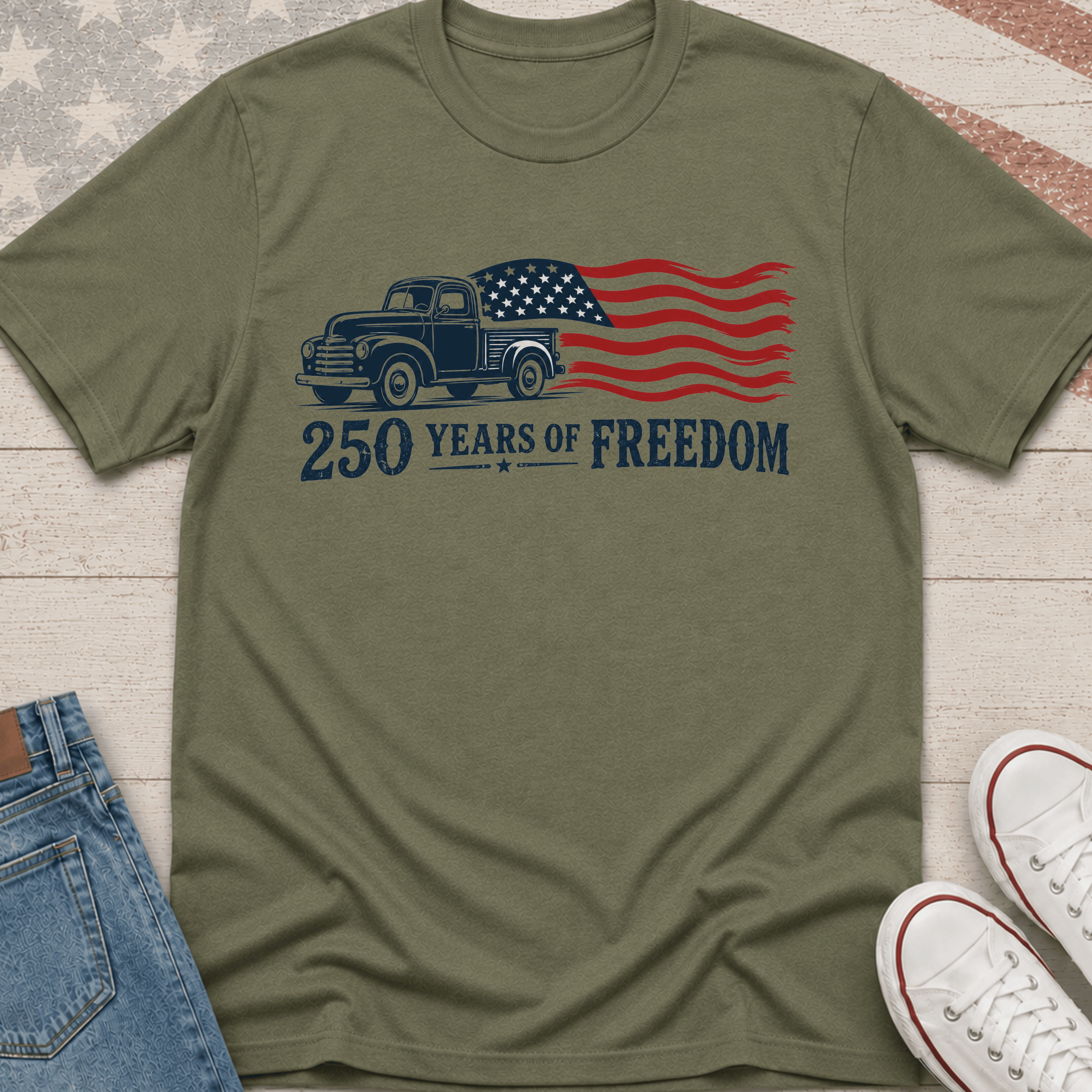 Patriotic Truck T-Shirt