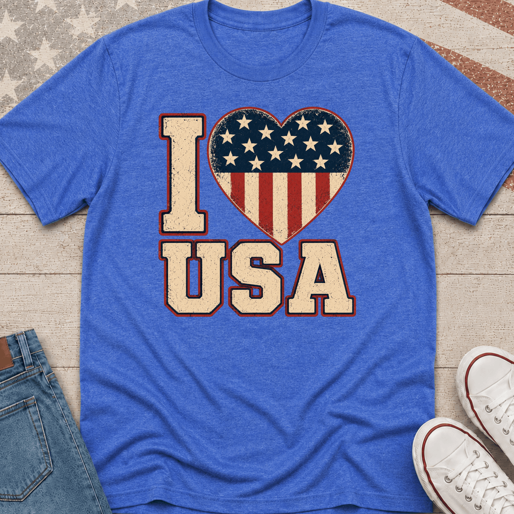 I Heart USA Patriotic T-Shirt