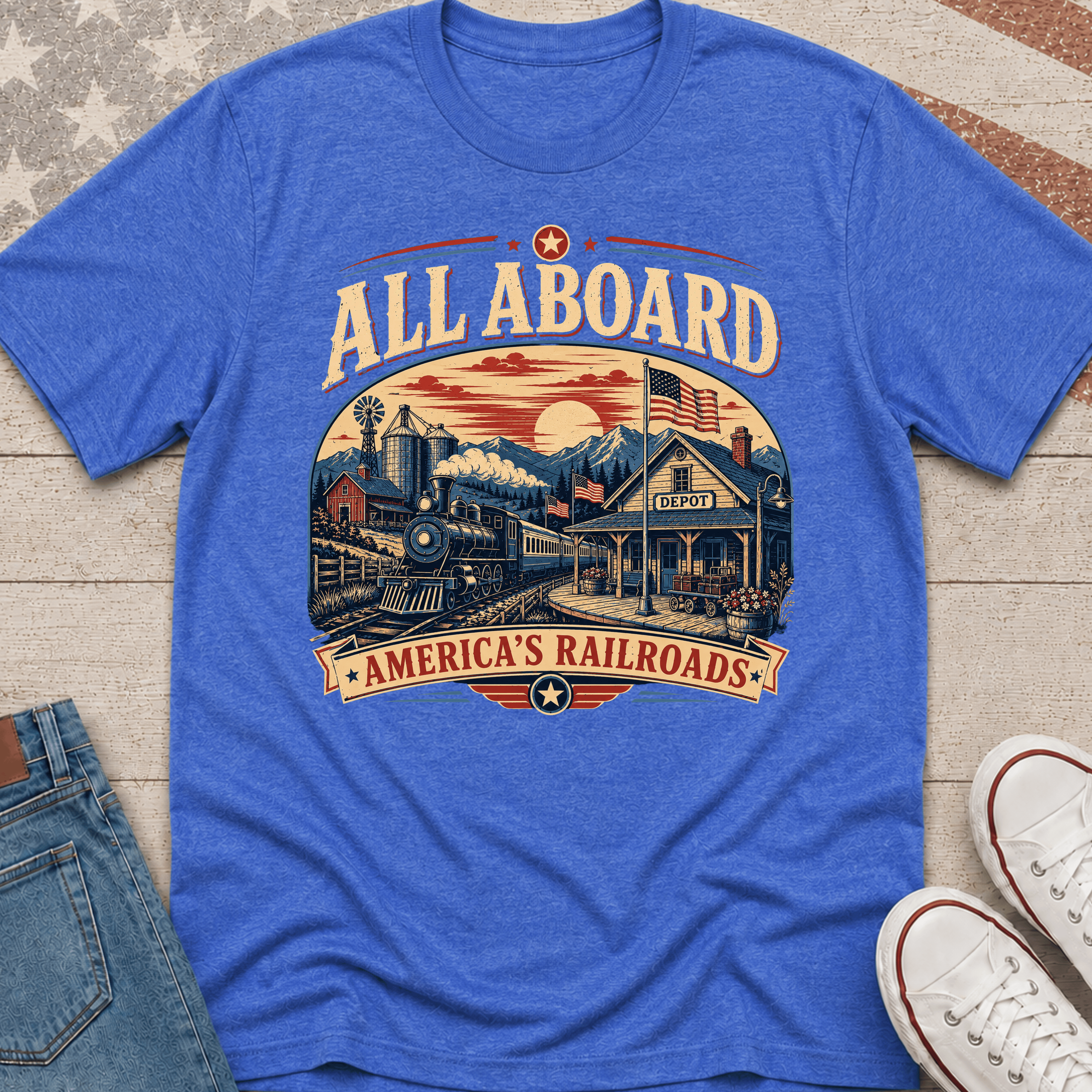 All Aboard America's Railroad T-Shirt
