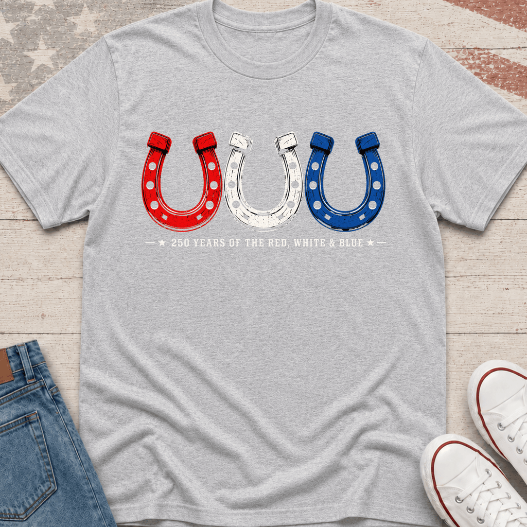 Tricolor Horse Shoes T-Shirt