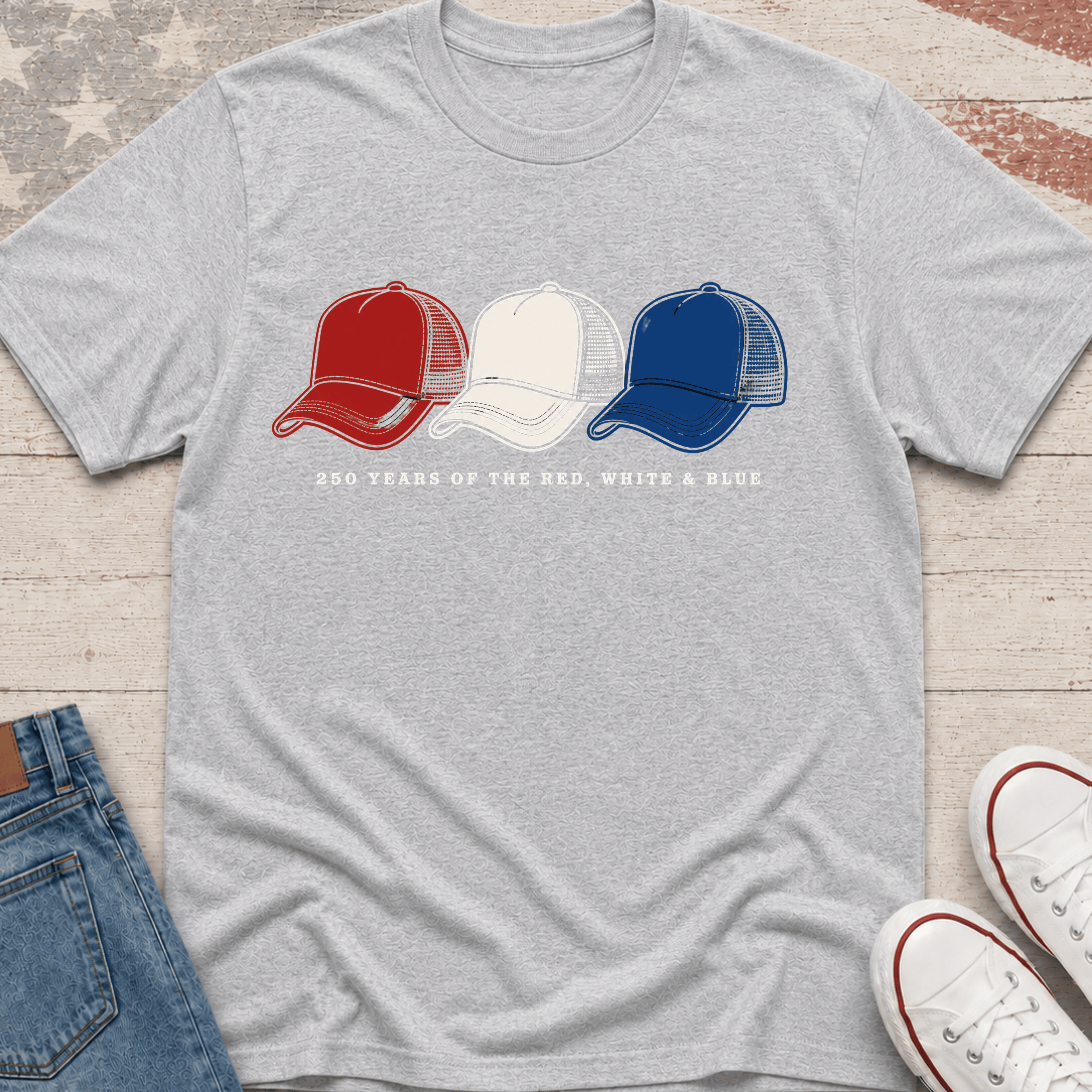 Tricolor Trucker Hats T-Shirt