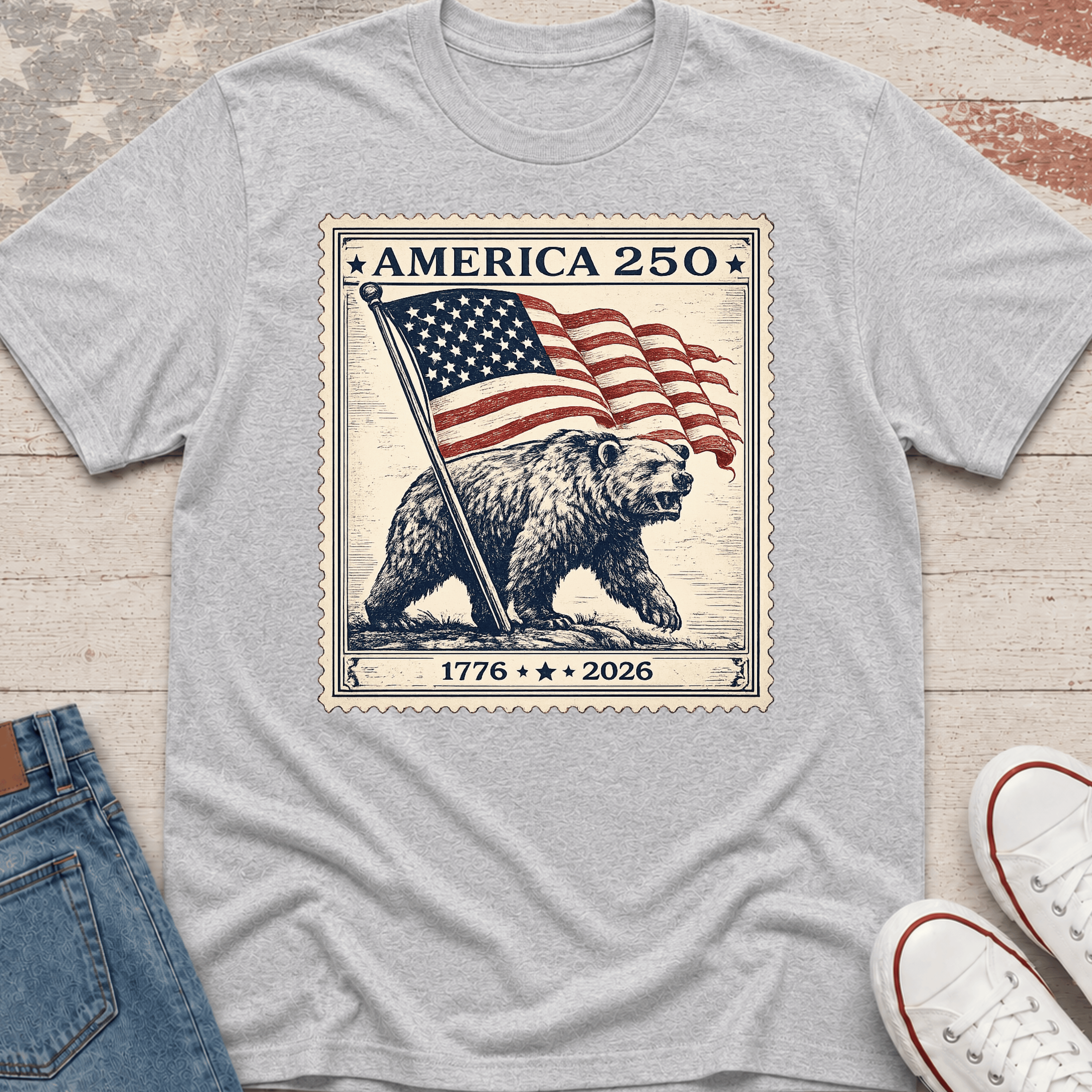 Bear Flag Stamp T-Shirt