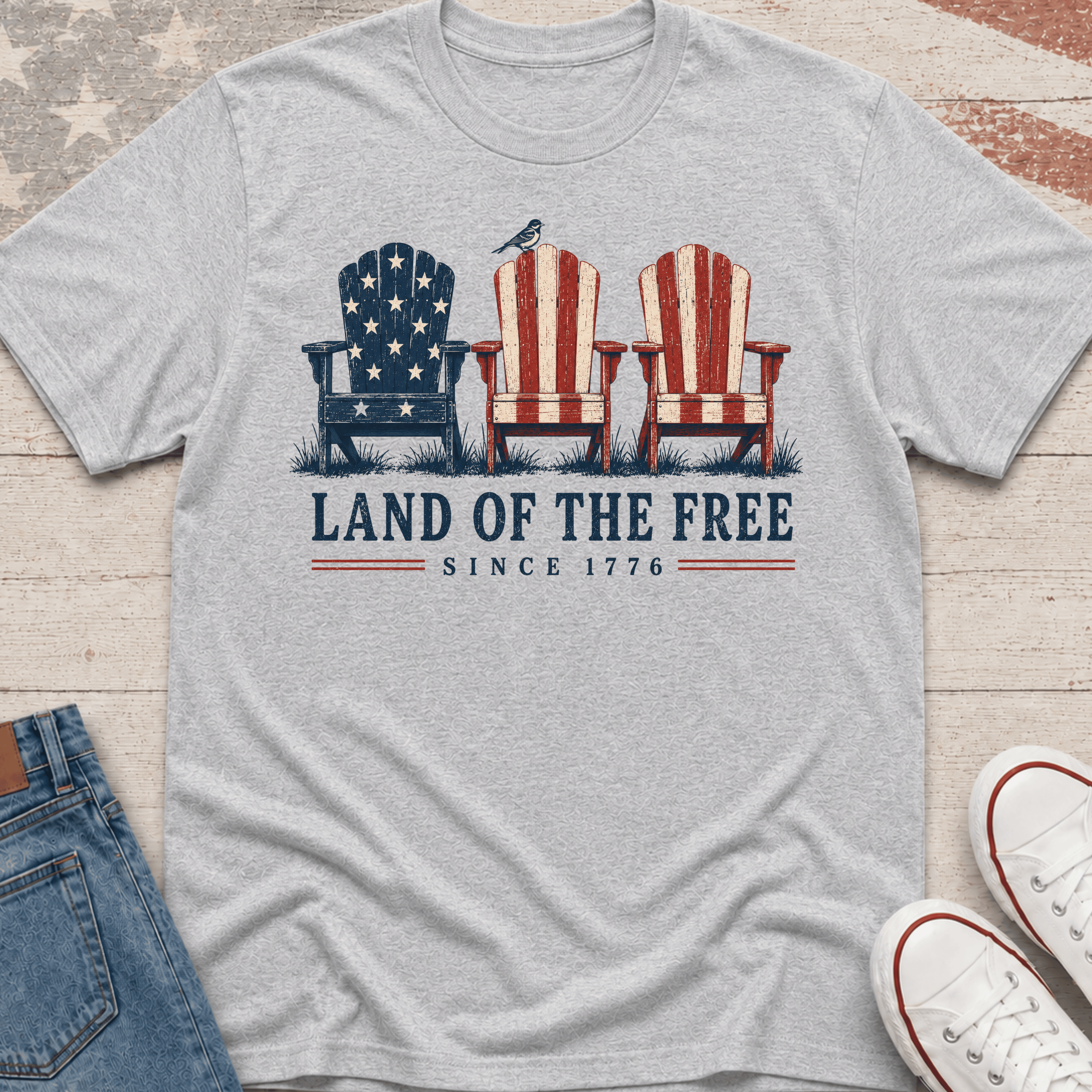 Land of the Free Lawn Chairs T-Shirt