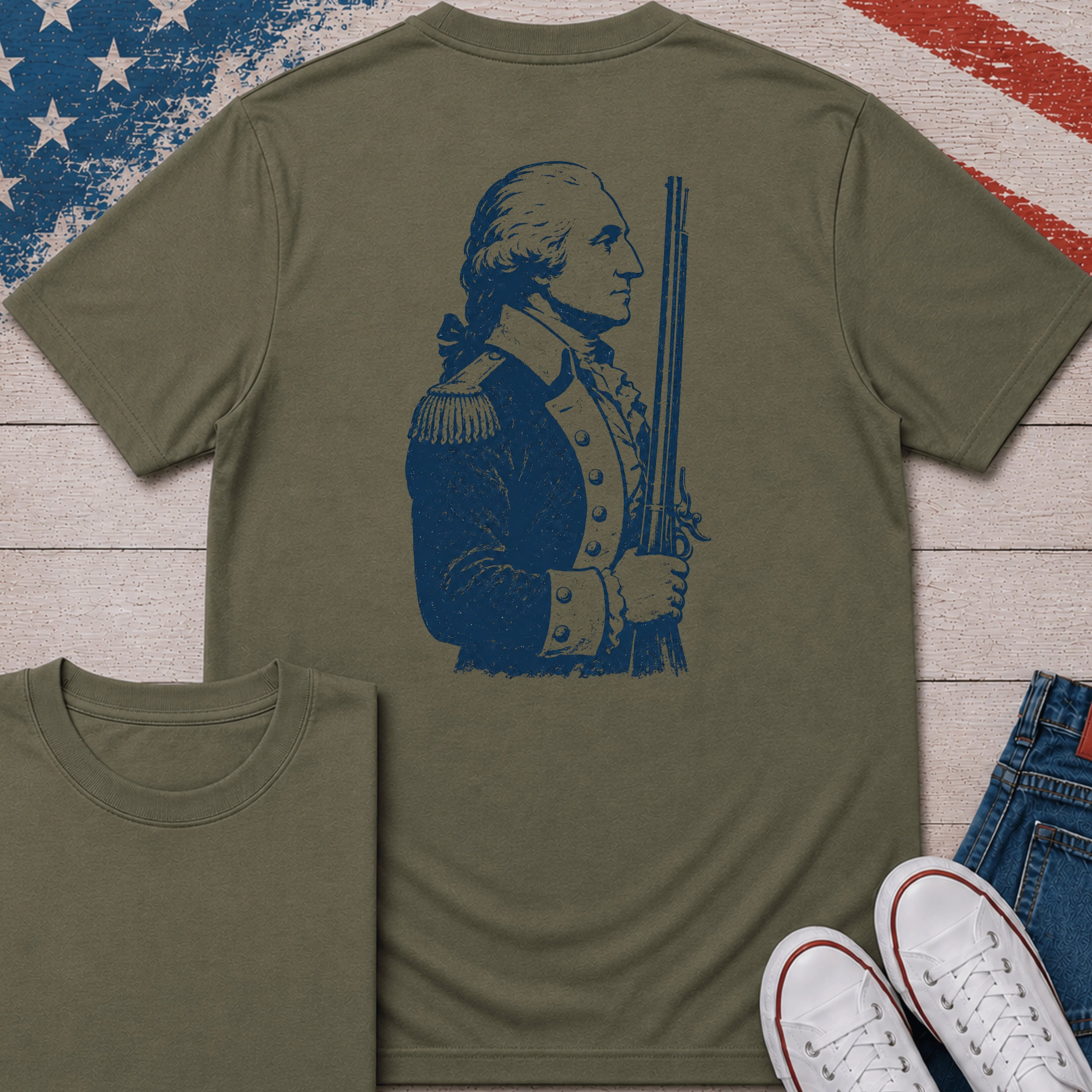 George Washington (Back Print) T-Shirt